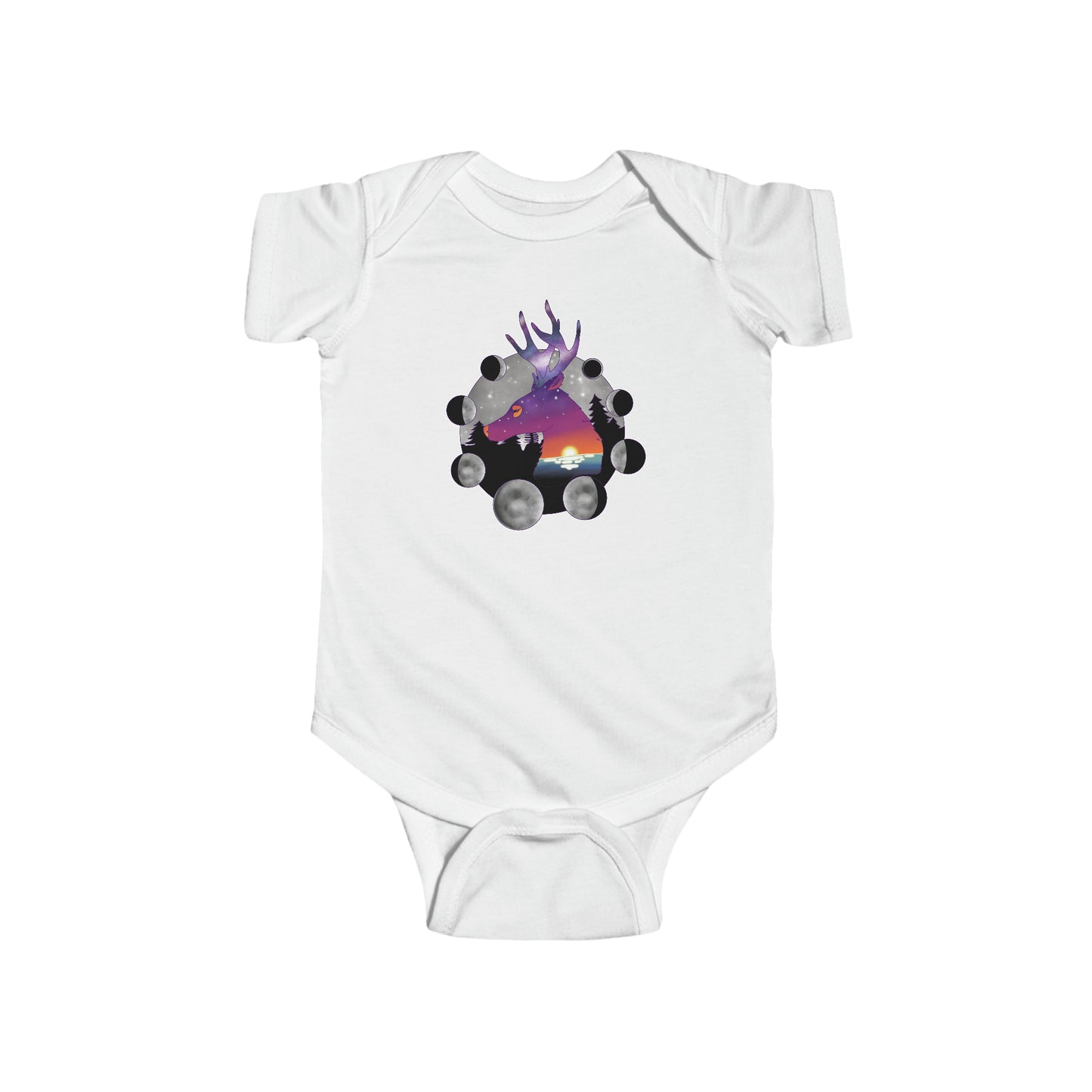 Short Sleeve Onesie - Cosmic Deer