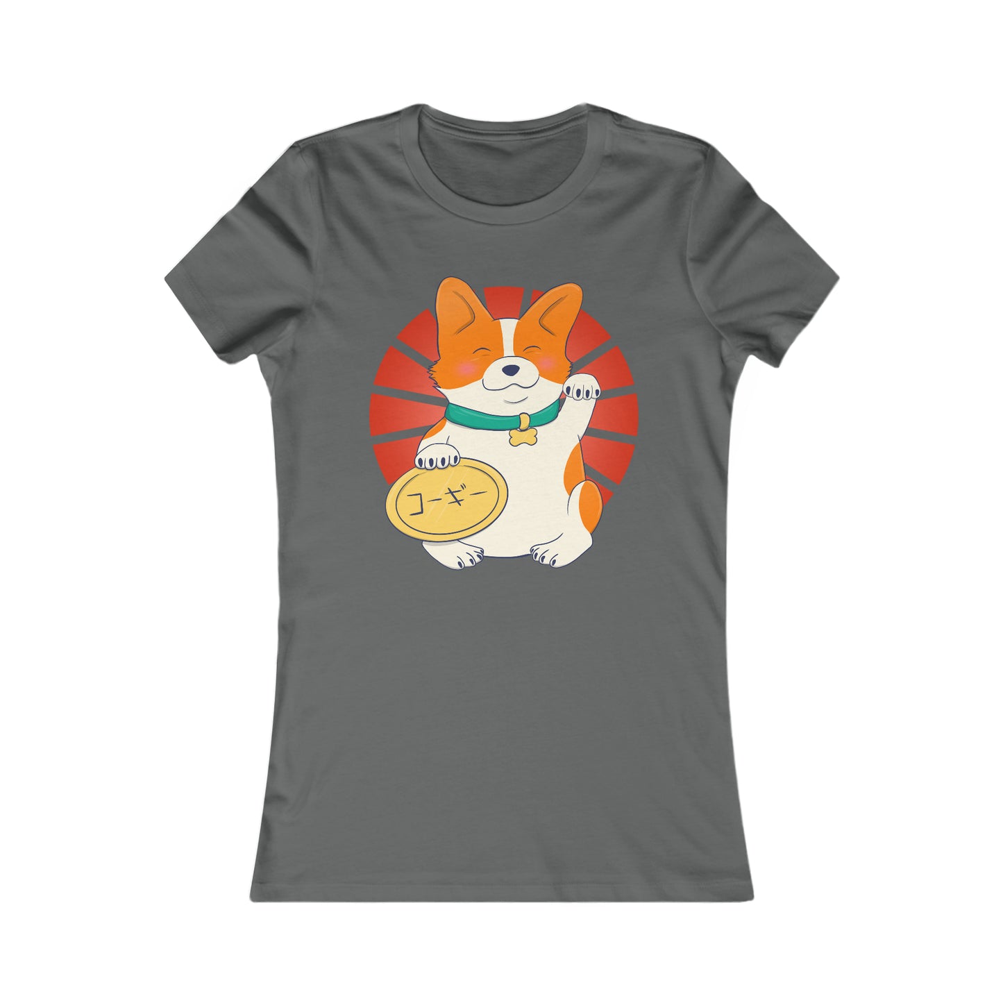 Women's t-shirt - Maneki corgi
