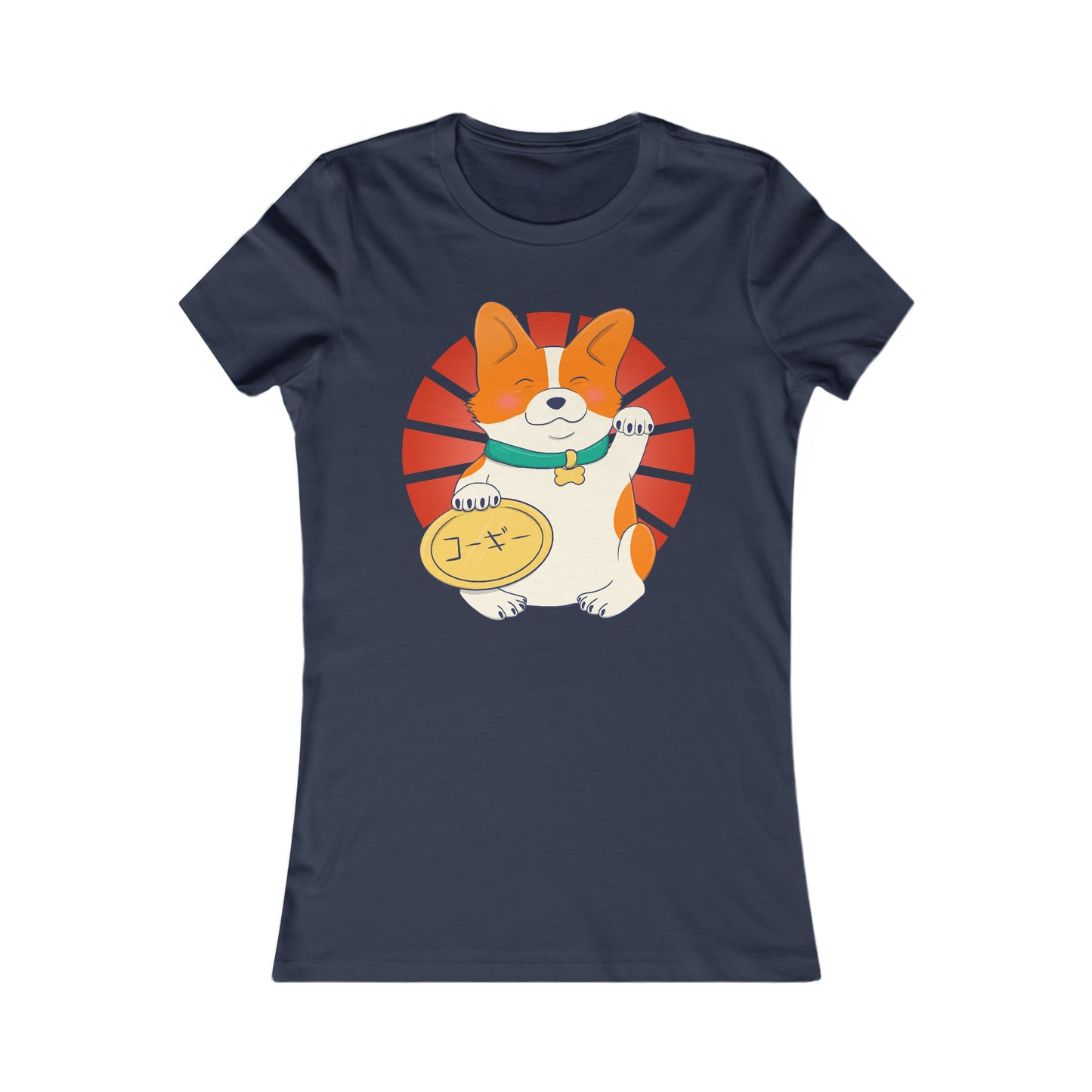 Women's t-shirt - Maneki corgi