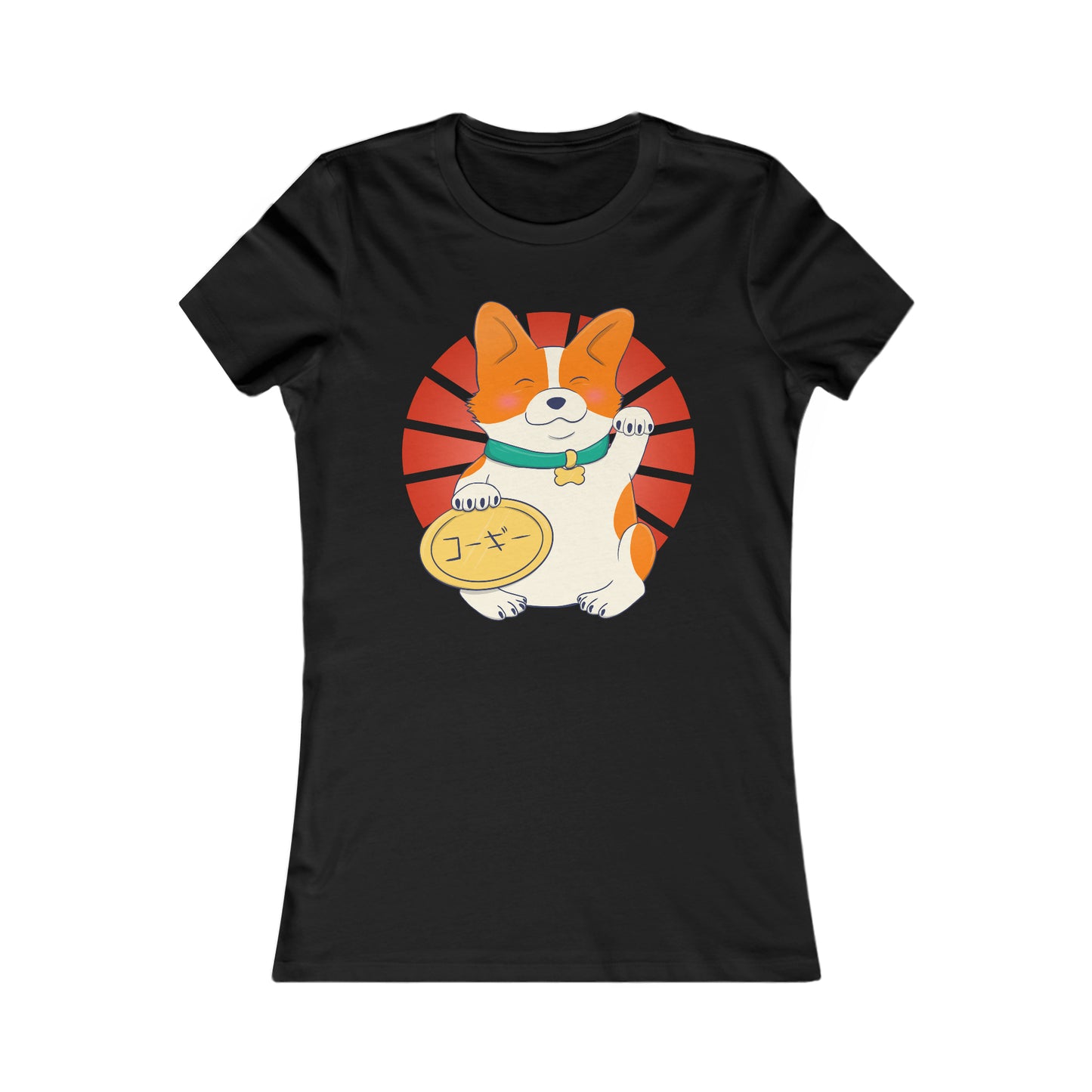 Women's t-shirt - Maneki corgi