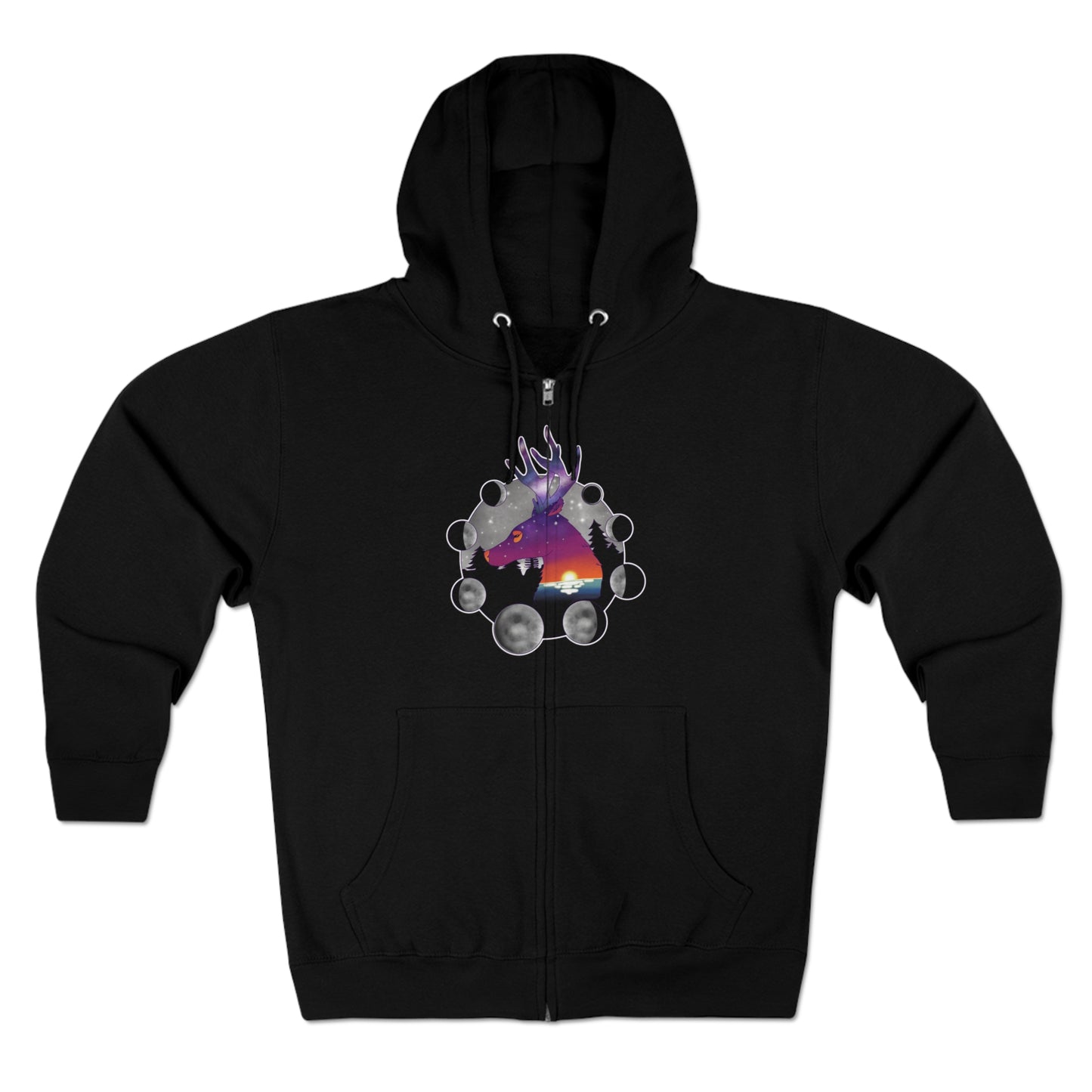 Full Zip Hoodie - Unisex - Cosmic Deer