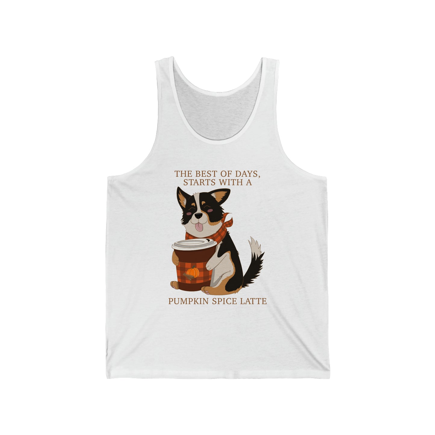 Tank top - Unisex - Pumpkin spice corgi