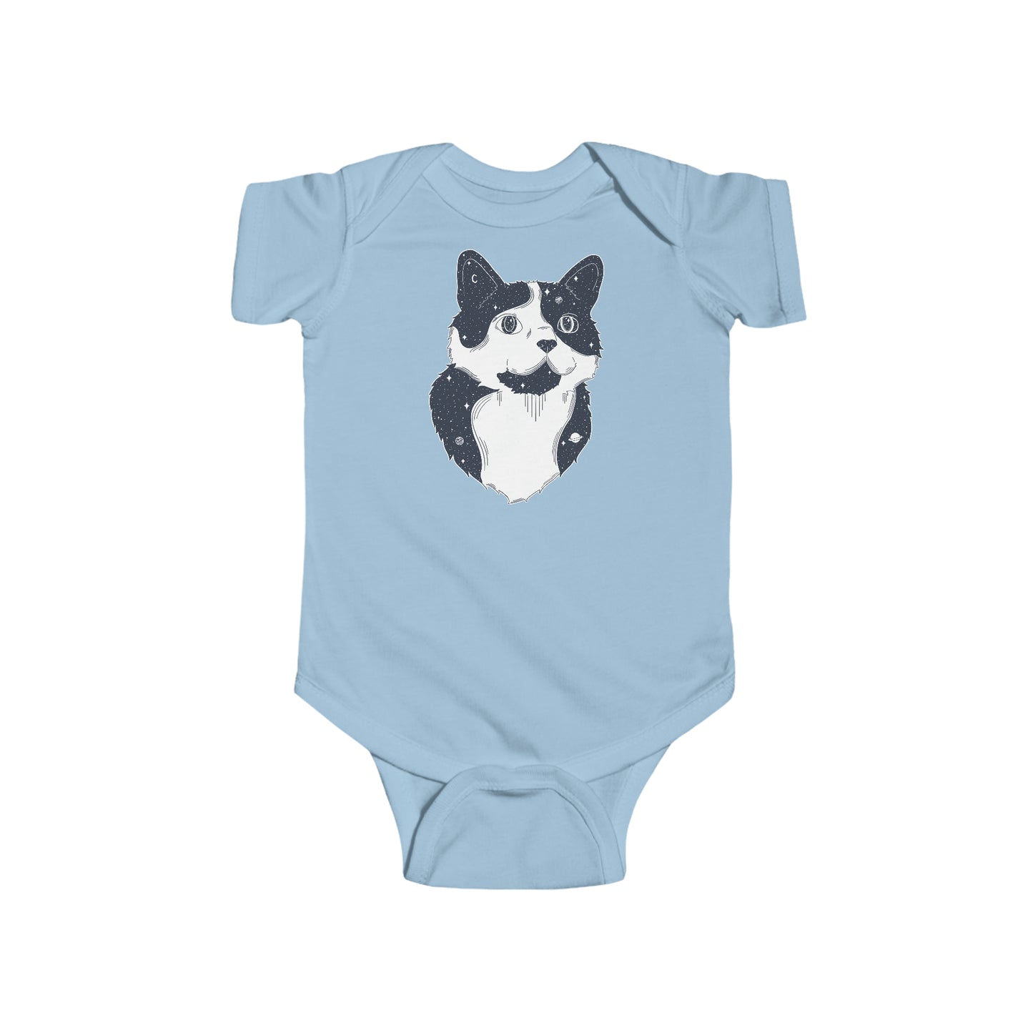 Short-sleeved Onesie - Starry Cat
