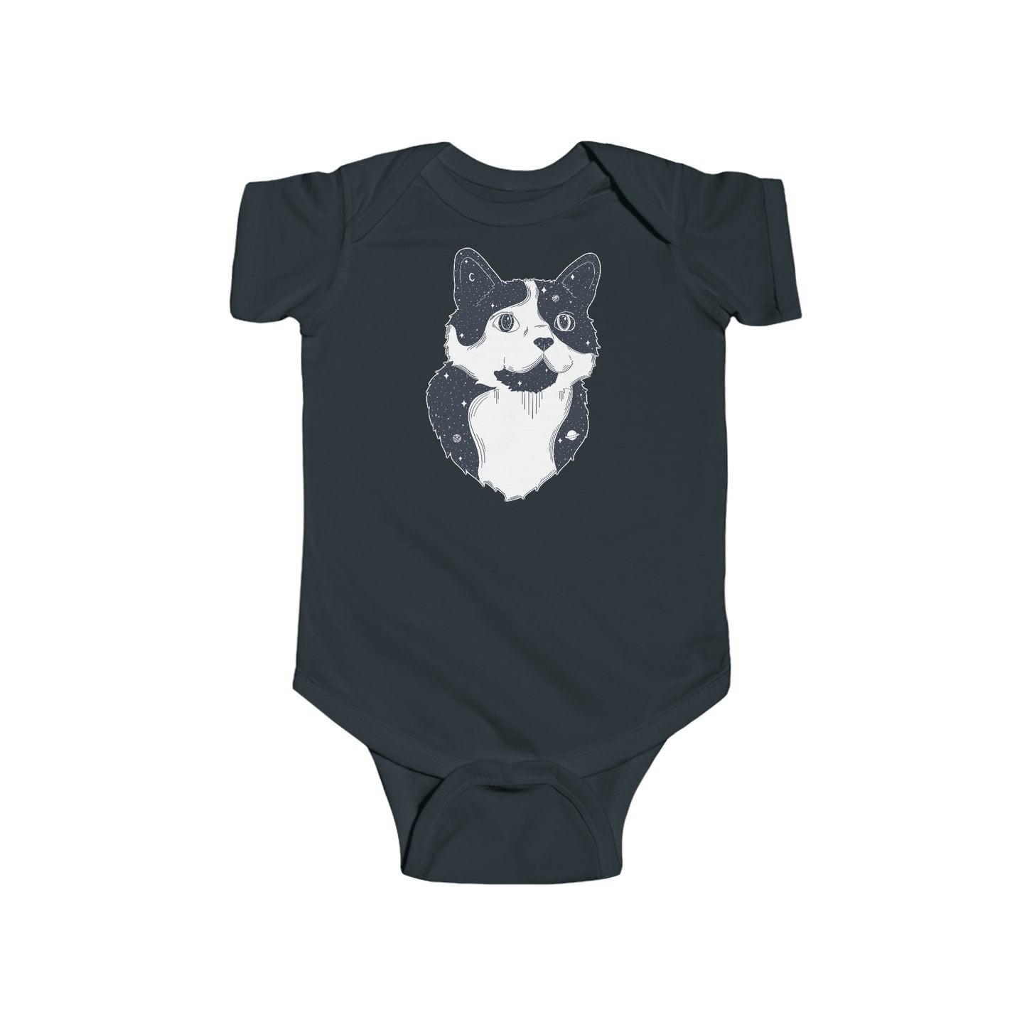 Short-sleeved Onesie - Starry Cat
