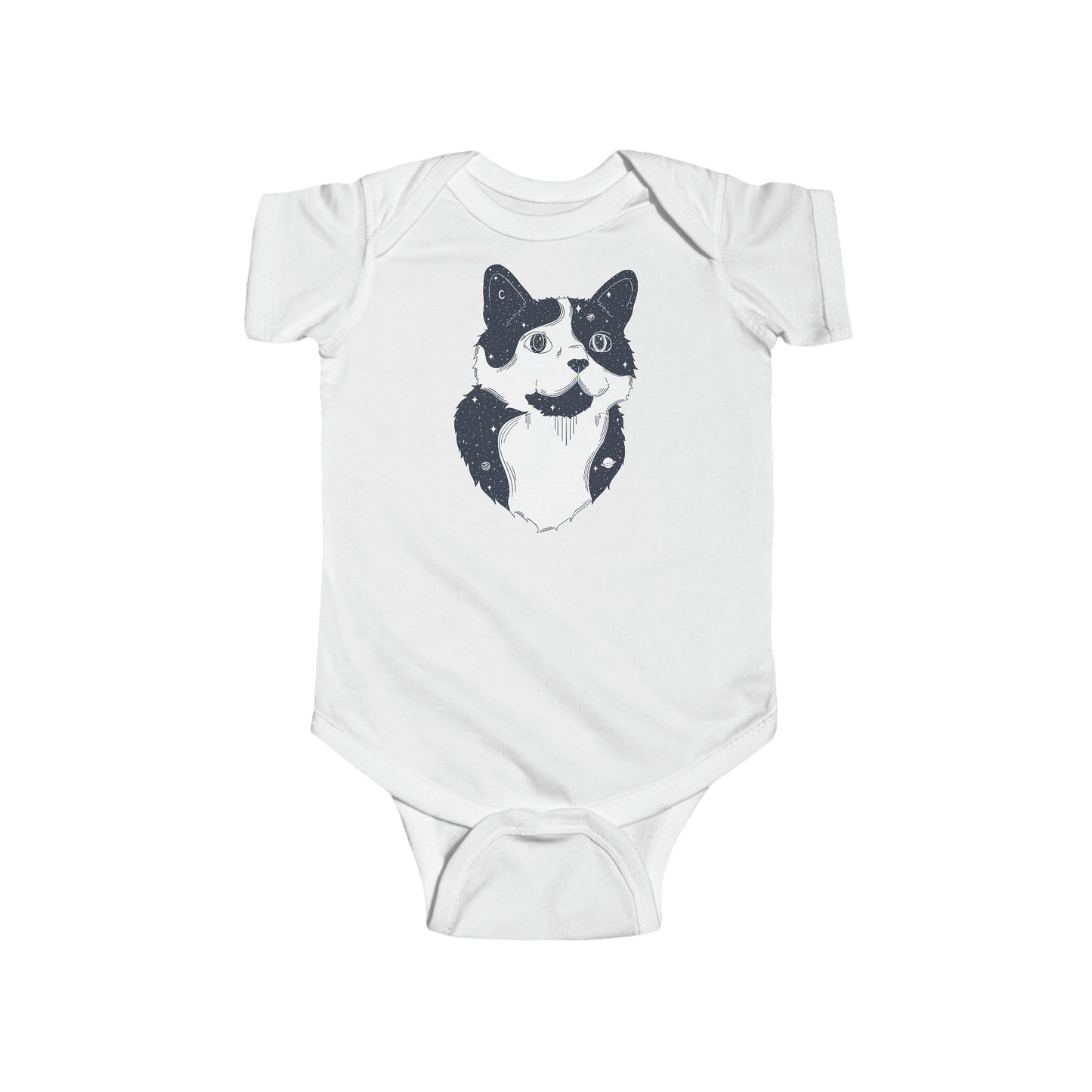 Short-sleeved Onesie - Starry Cat