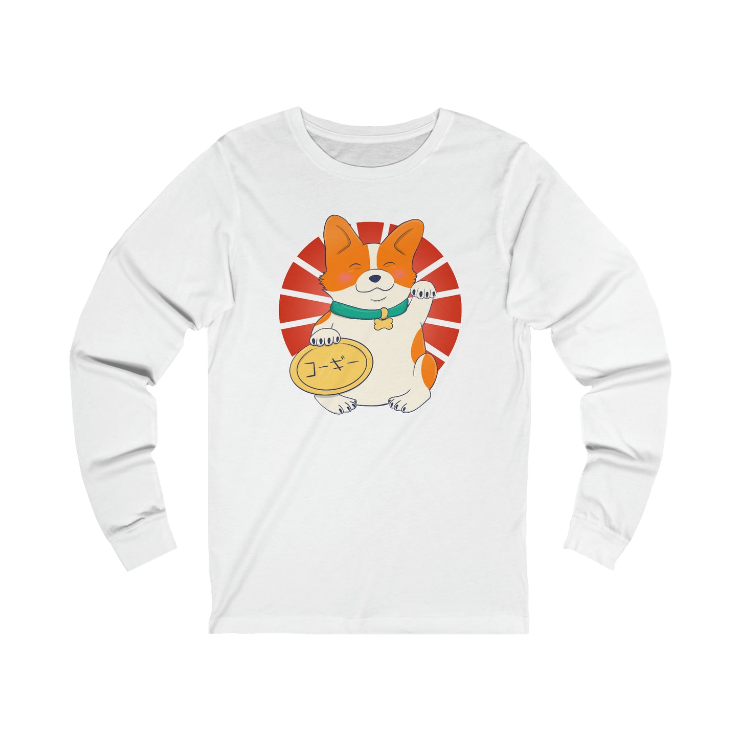 Chandail à manches longues - Unisexe - Maneki corgi