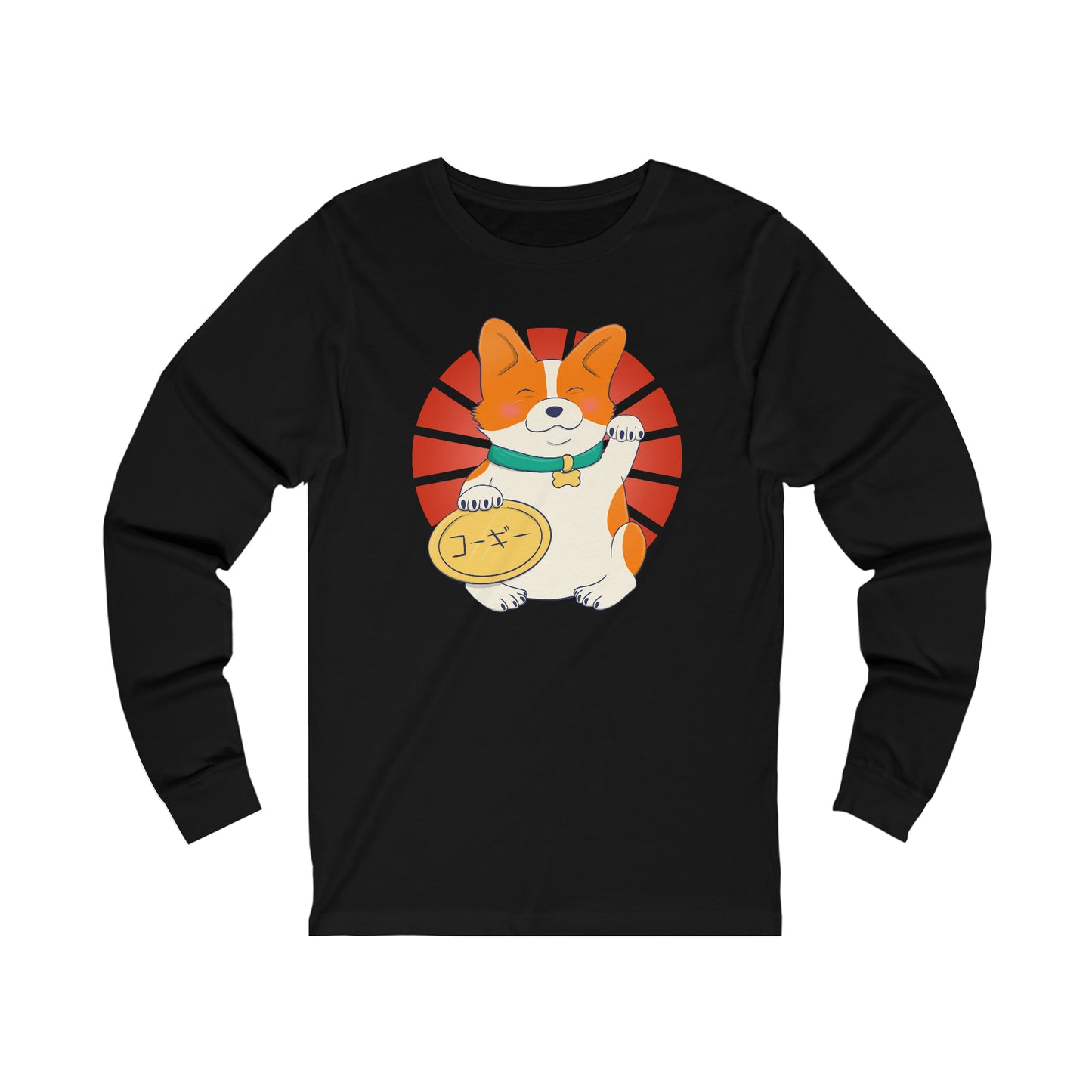 Chandail à manches longues - Unisexe - Maneki corgi