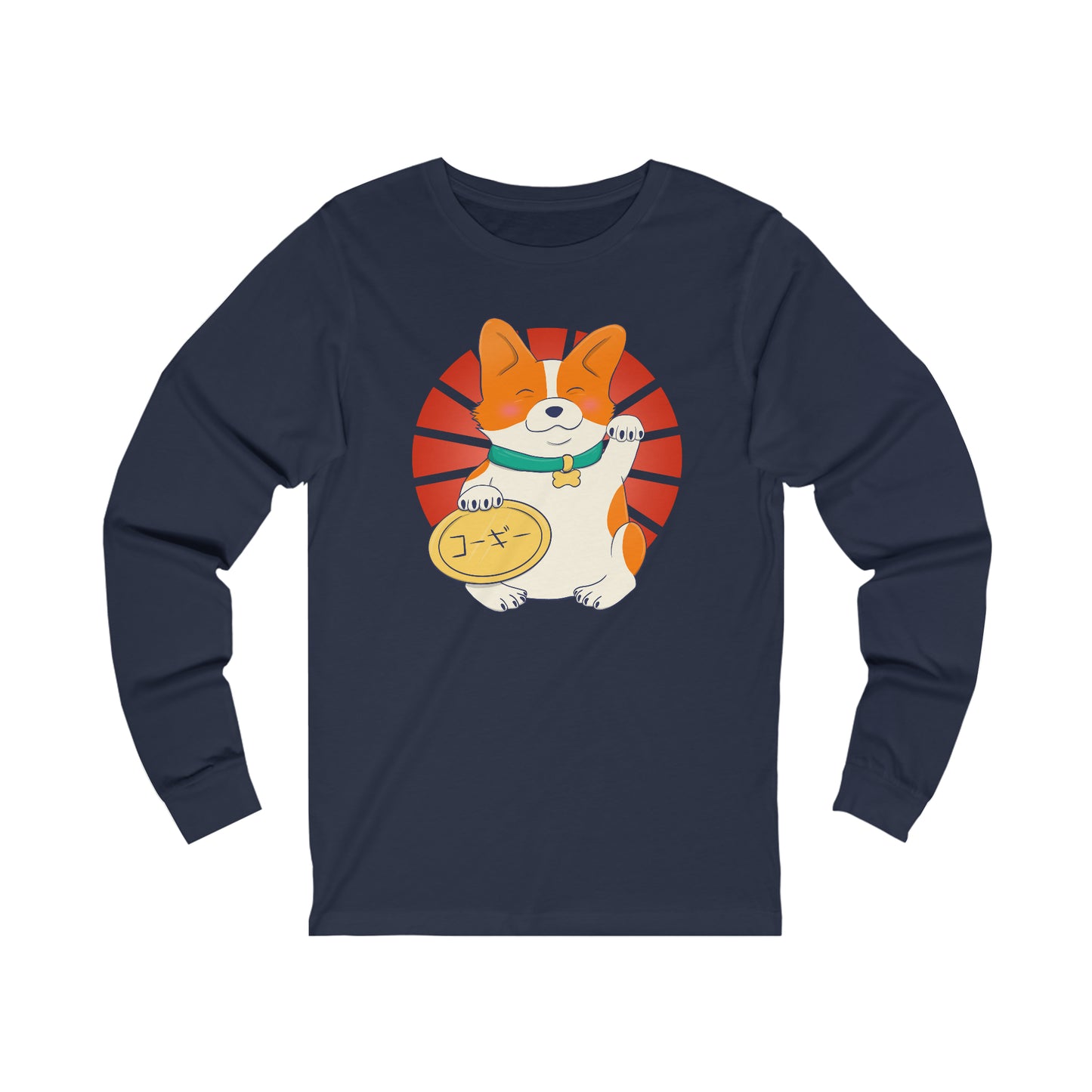 Chandail à manches longues - Unisexe - Maneki corgi