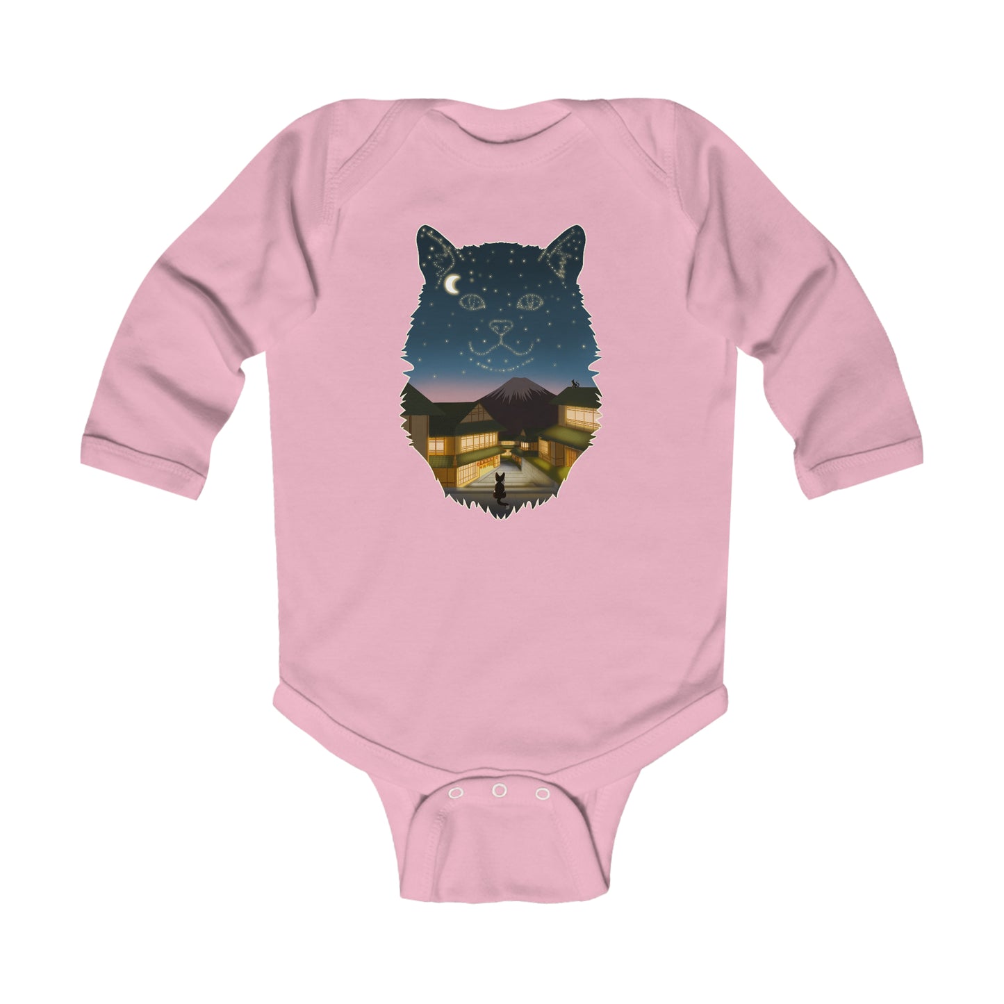 Long-sleeved onesie - Cat Constellation