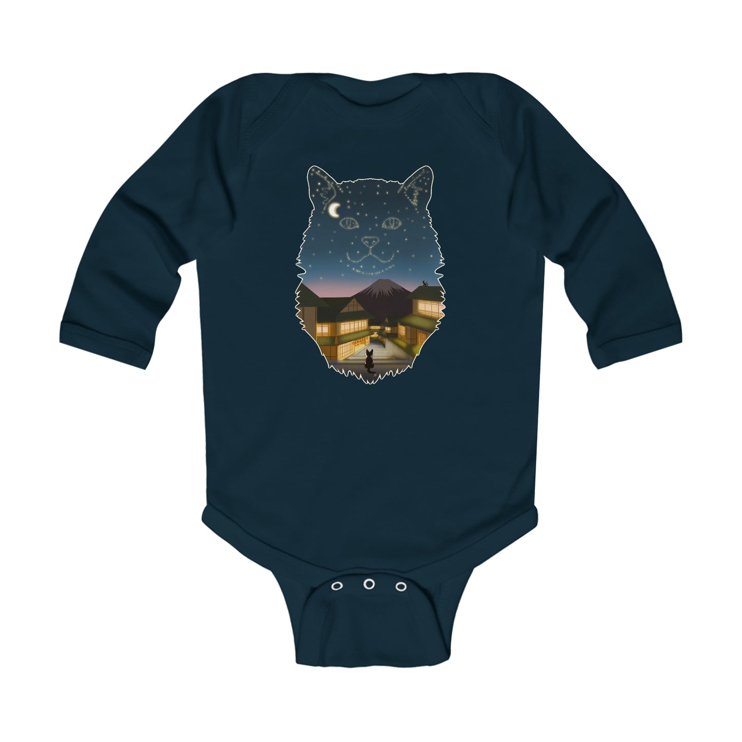 Long-sleeved onesie - Cat Constellation