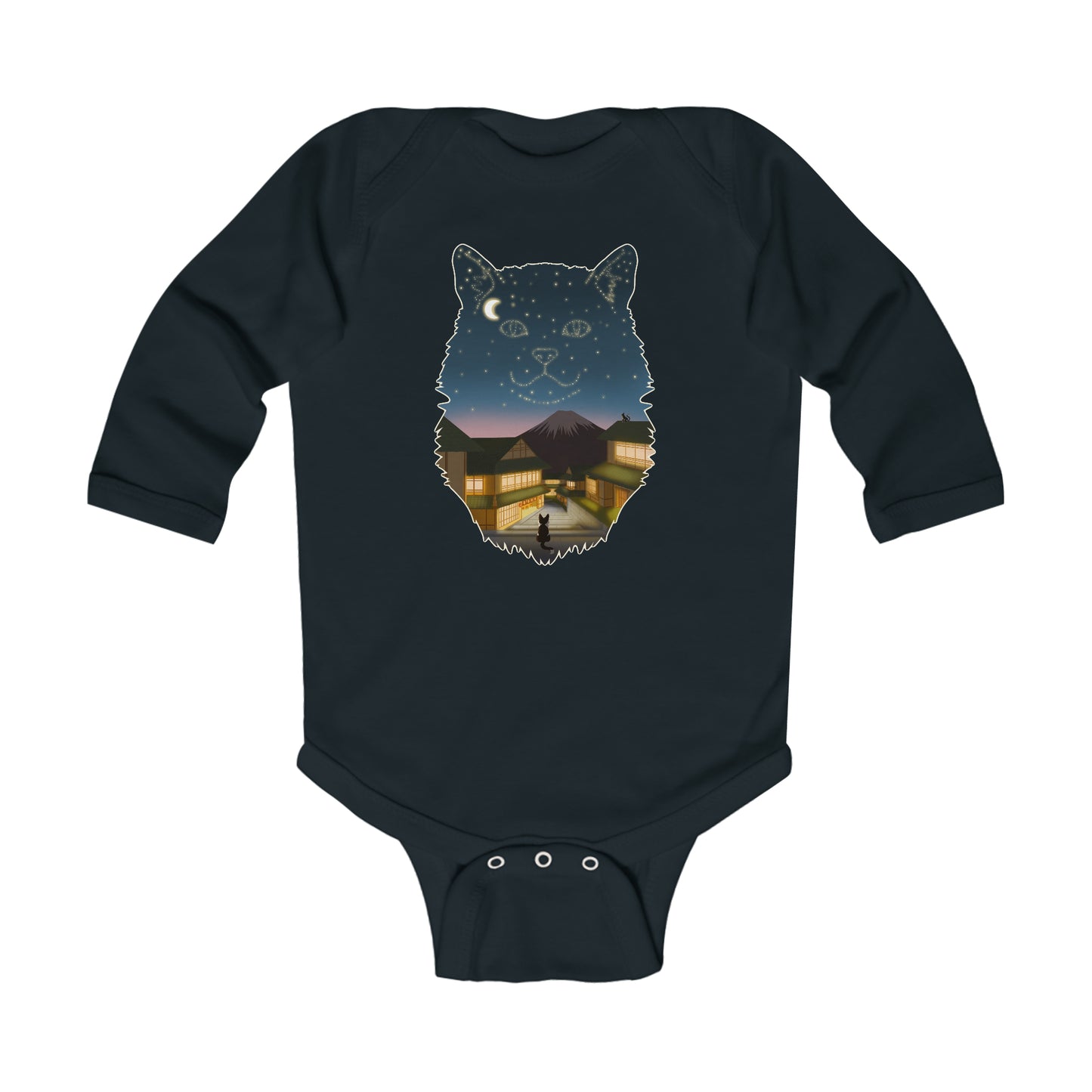 Long-sleeved onesie - Cat Constellation
