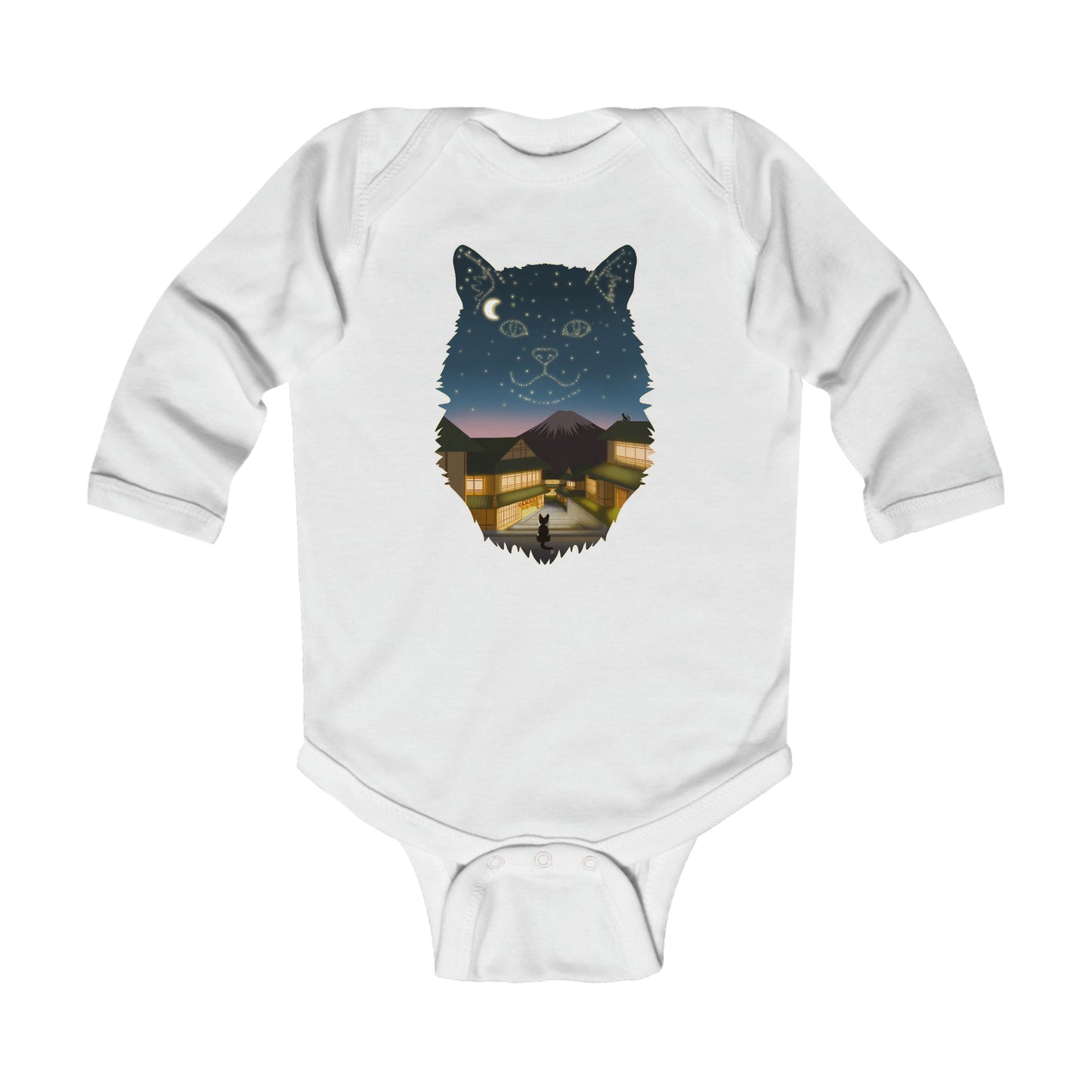 Long-sleeved onesie - Cat Constellation
