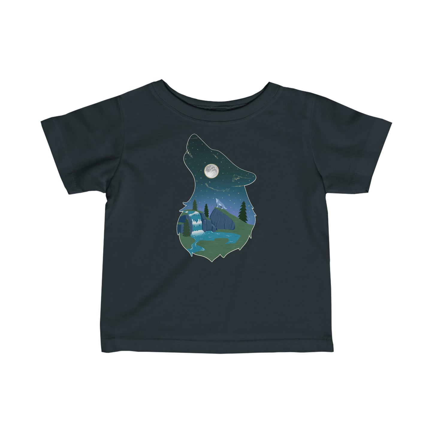 Baby's t-shirt - Wolf constellation