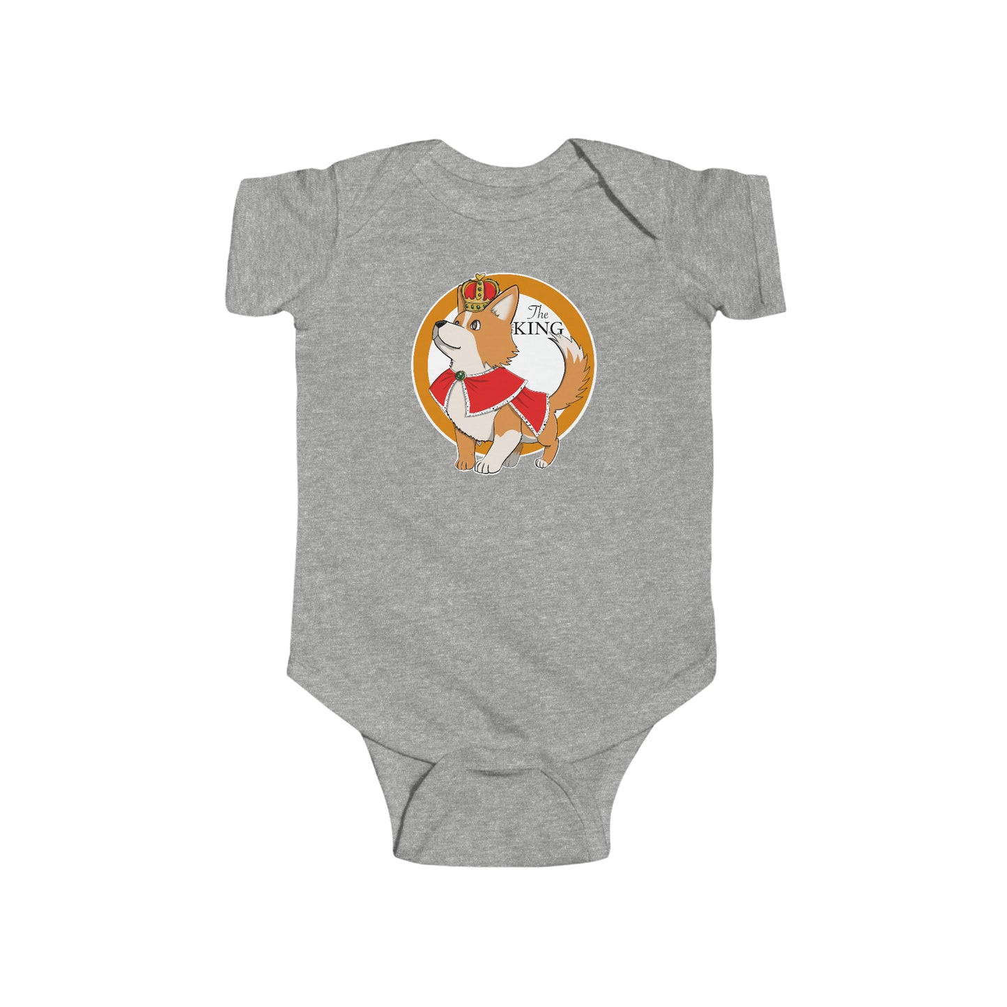Short-sleeved onesie - king corgi