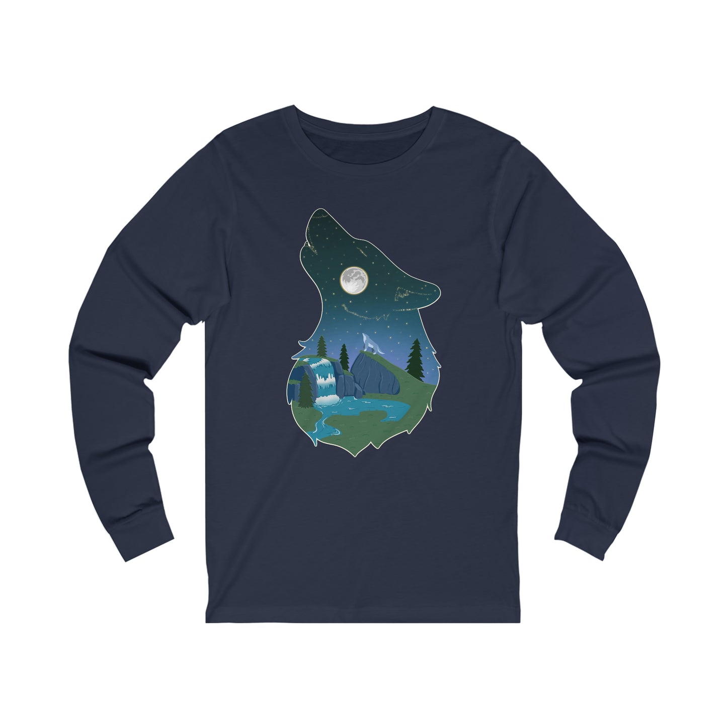 Long-sleeved shirt - Unisex - Wolf constellation