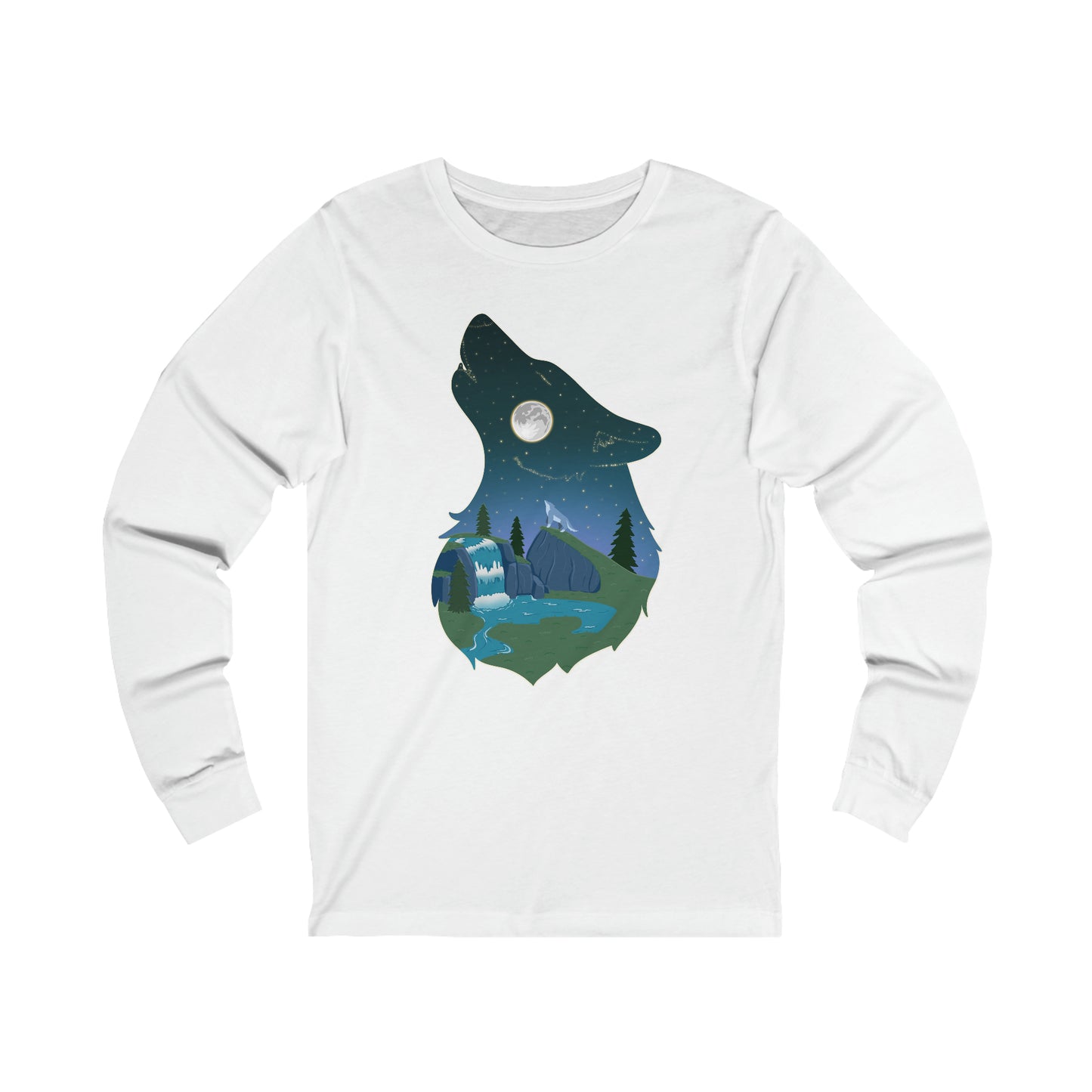Long-sleeved shirt - Unisex - Wolf constellation