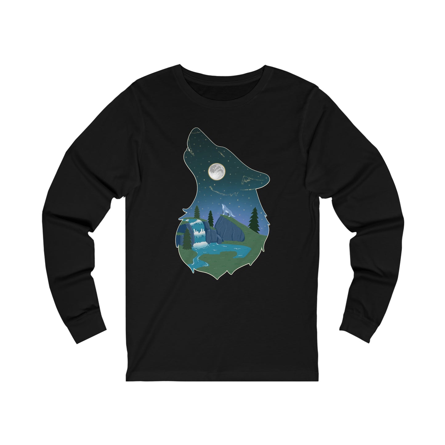 Long-sleeved shirt - Unisex - Wolf constellation
