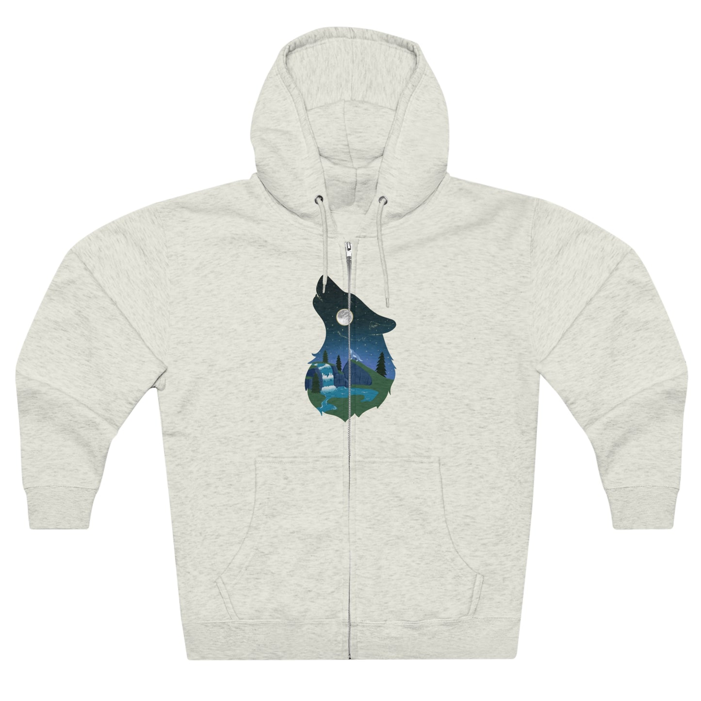 Full Zip Hoodie - Unisex - Wolf Constellation