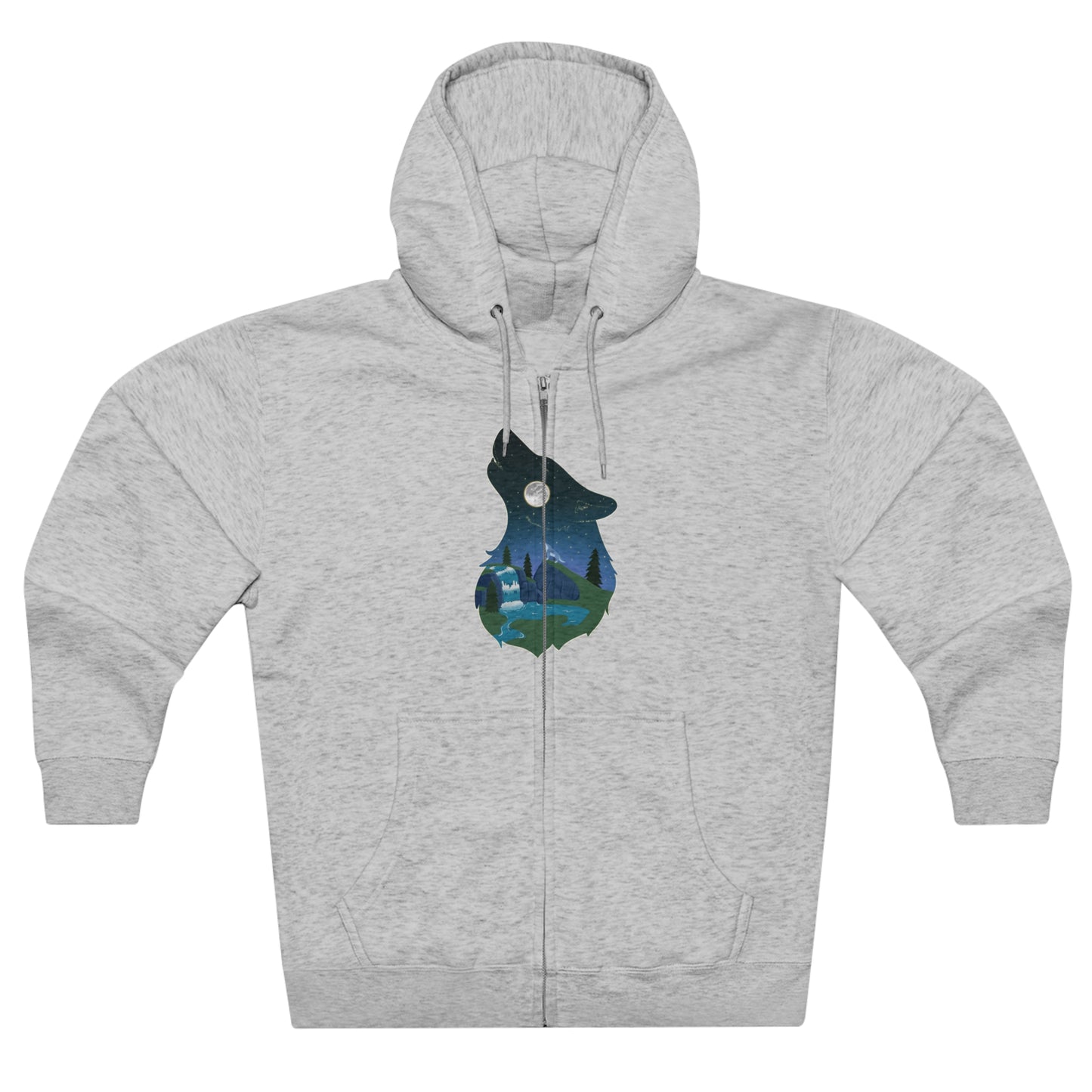 Full Zip Hoodie - Unisex - Wolf Constellation