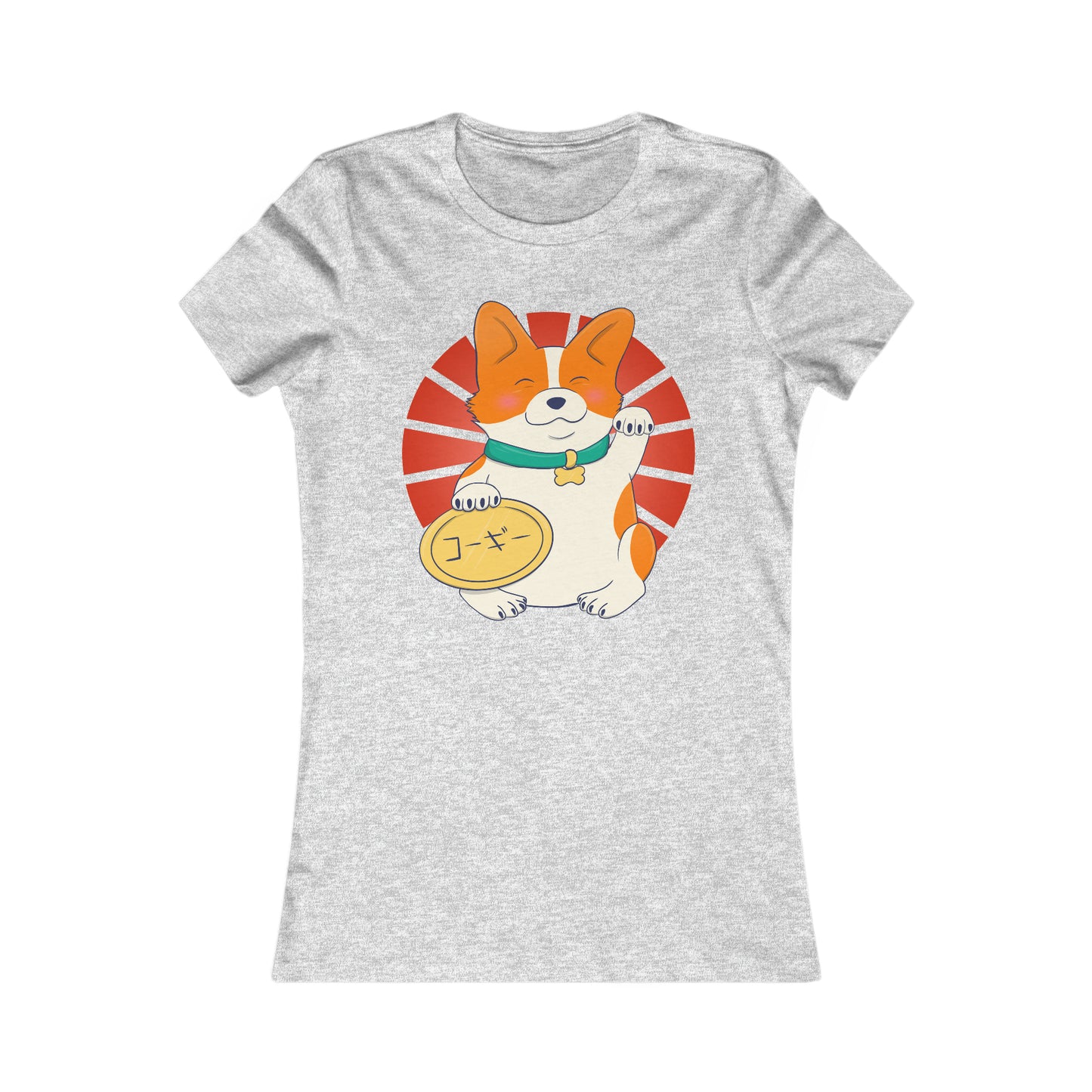Women's t-shirt - Maneki corgi