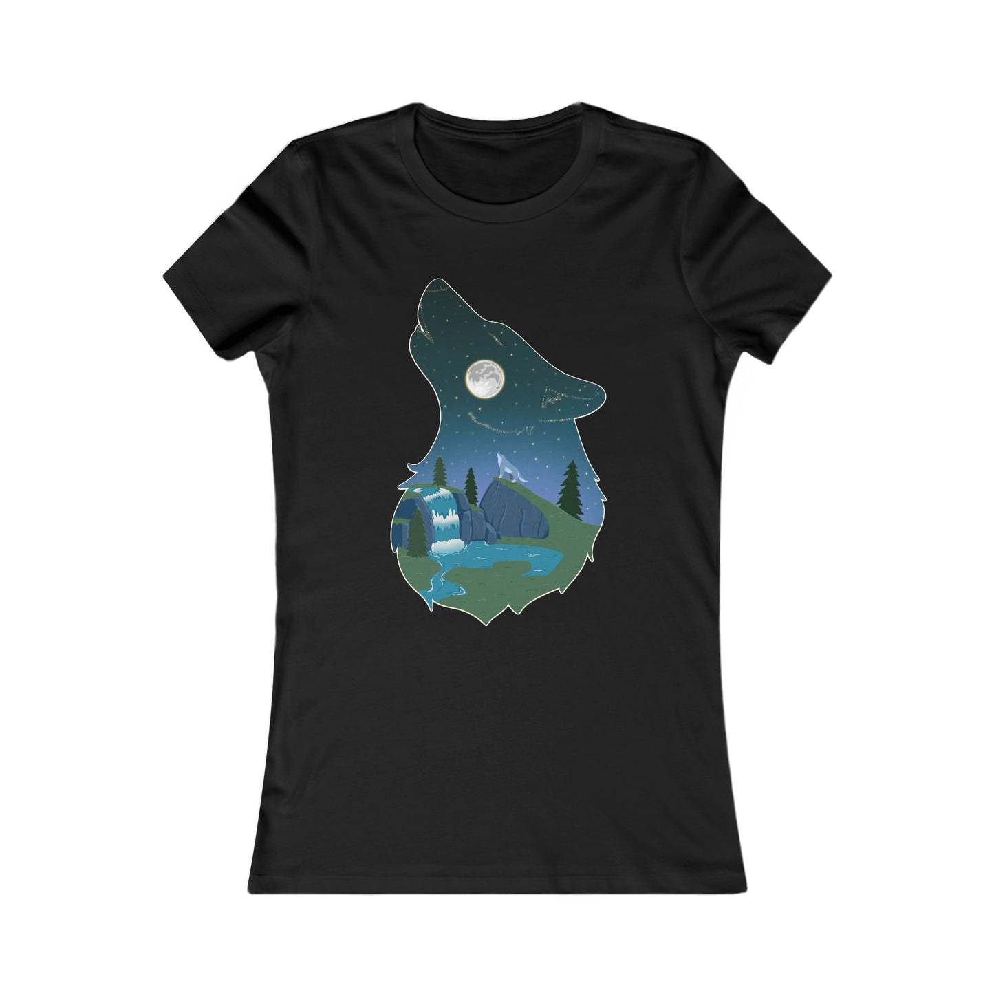 Women's t-shirt - Wolf constellation