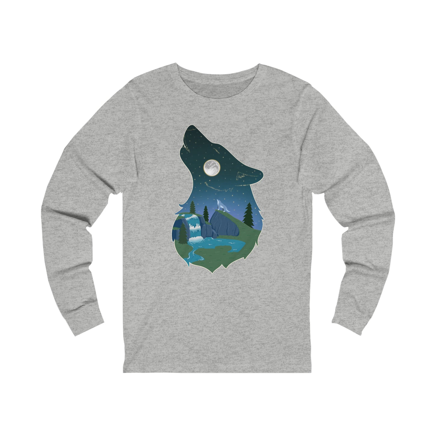 Long-sleeved shirt - Unisex - Wolf constellation