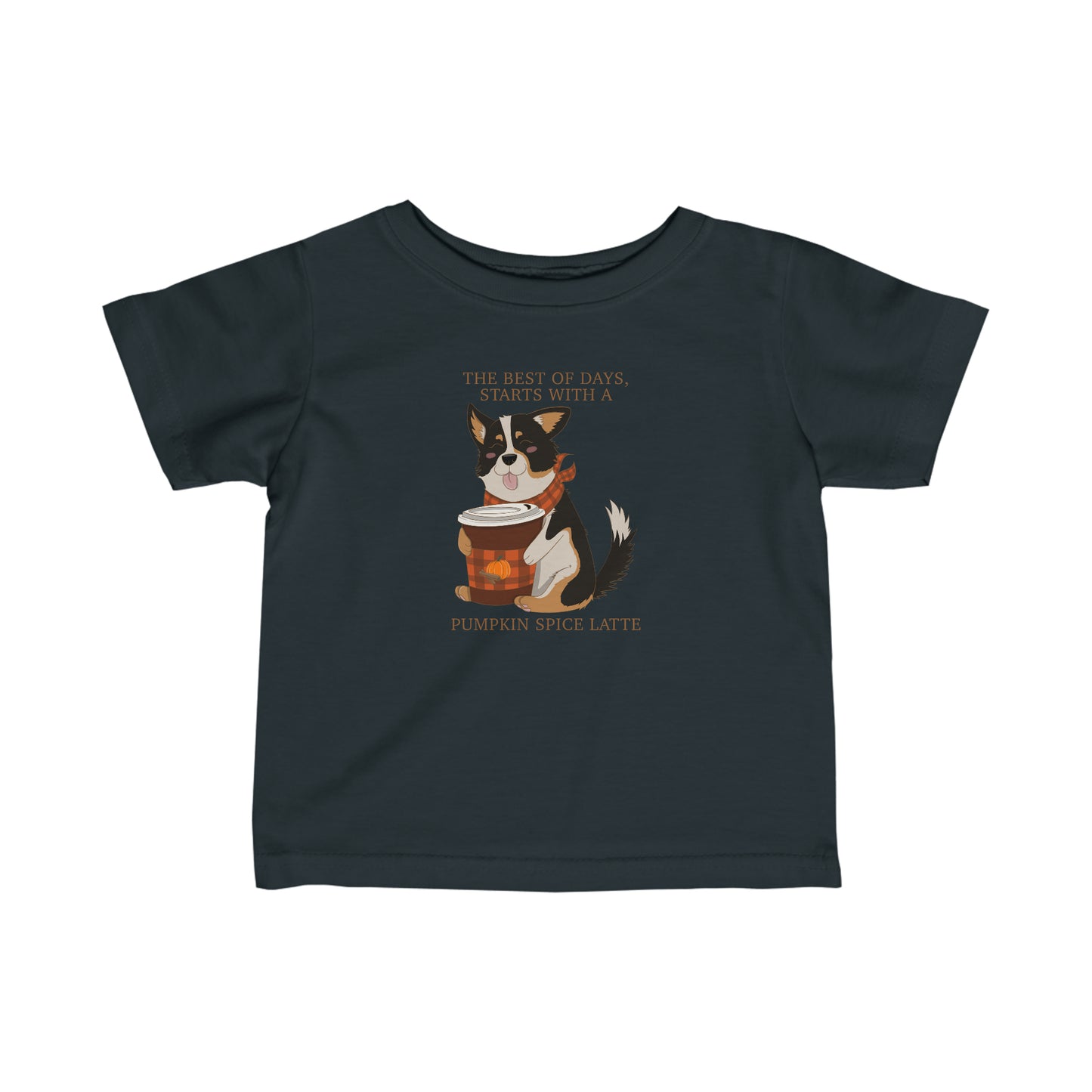 Baby's t-shirt - Pumpkin spice corgi
