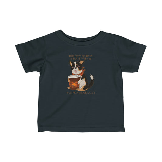 Baby's t-shirt - Pumpkin spice corgi