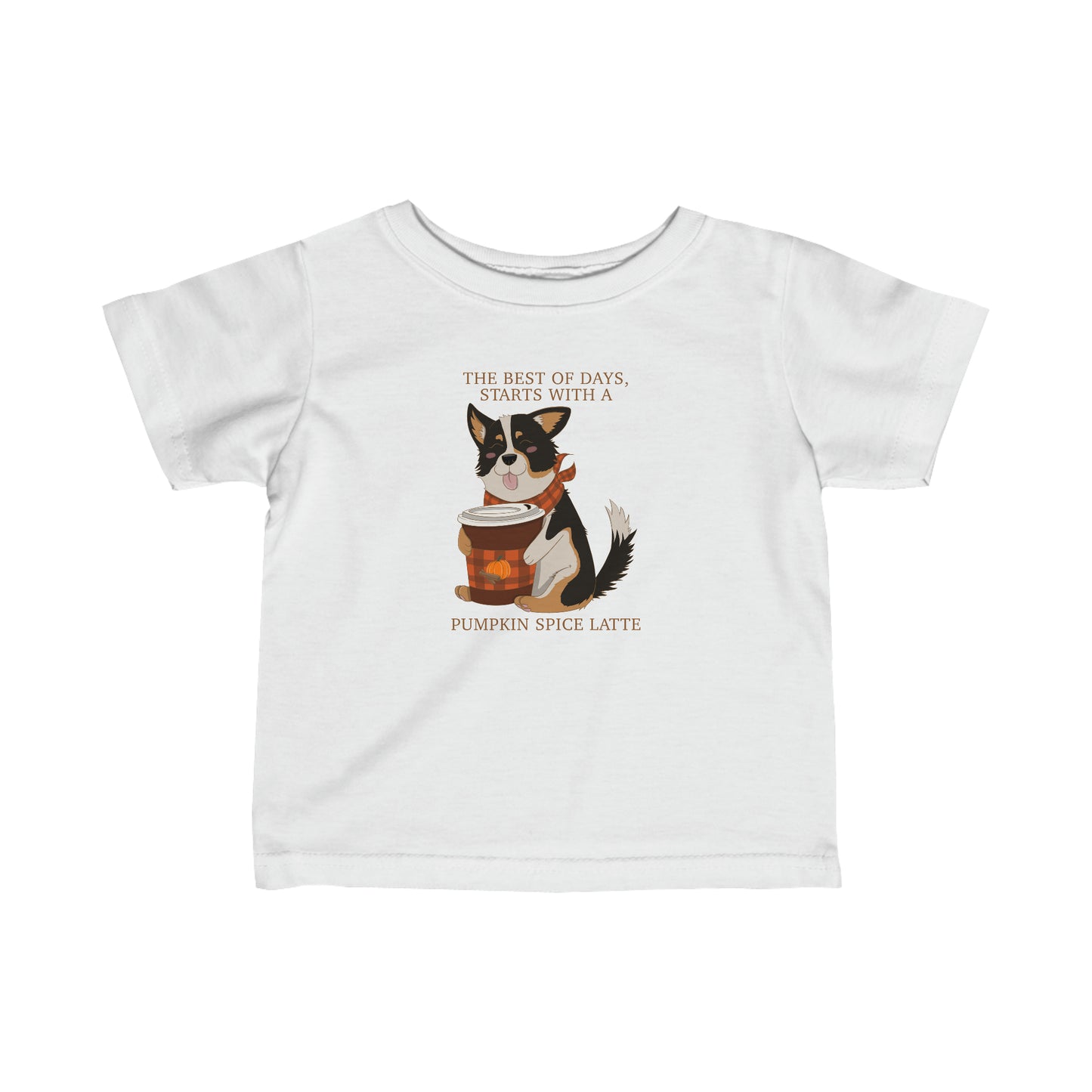 Baby's t-shirt - Pumpkin spice corgi