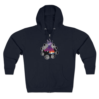 Full Zip Hoodie - Unisex - Cosmic Deer