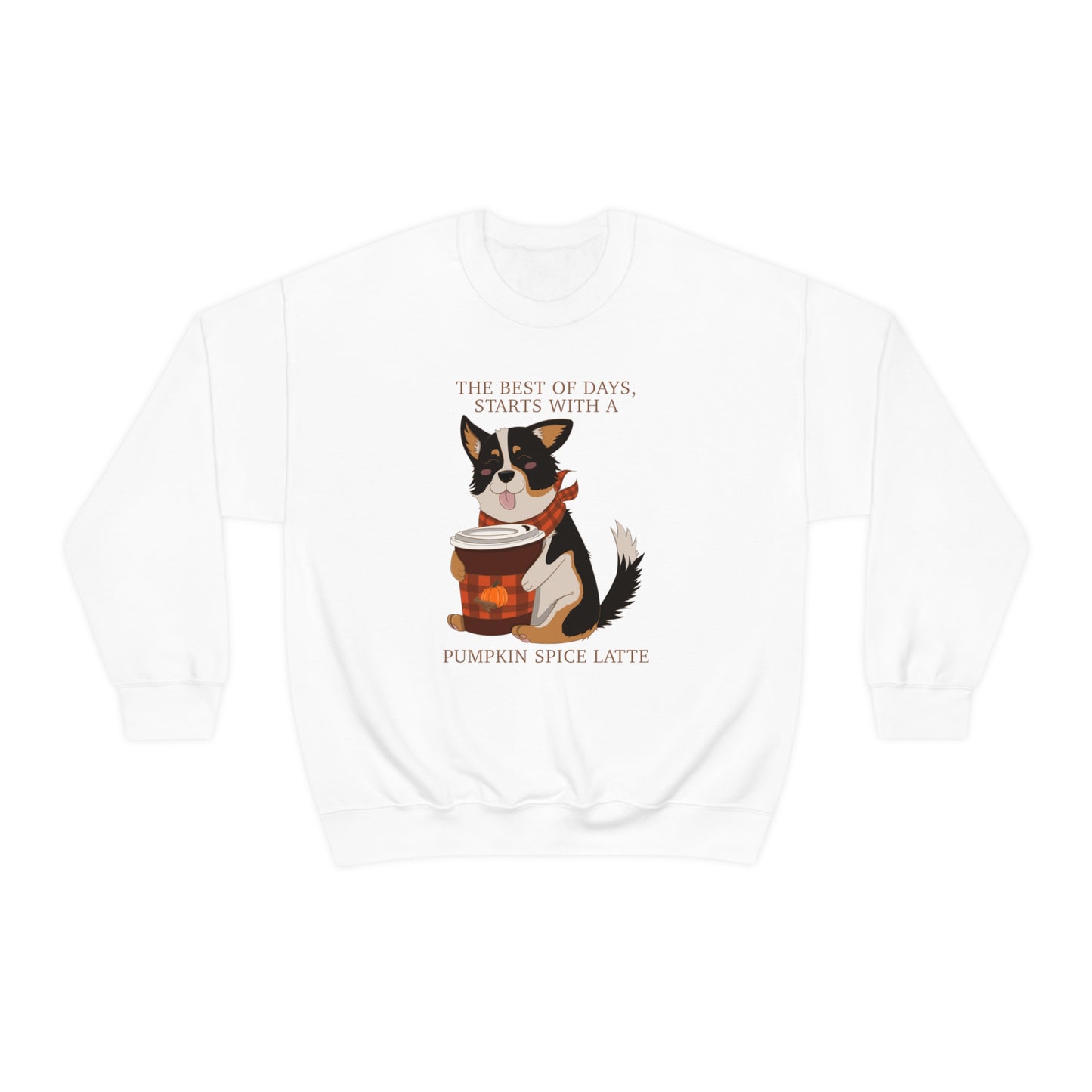 Chandail à col rond - Unisexe - Pumpkin spice corgi