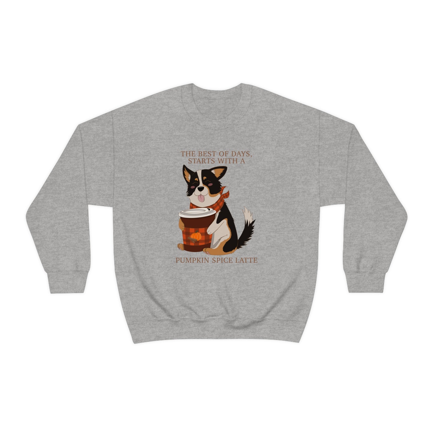 Chandail à col rond - Unisexe - Pumpkin spice corgi