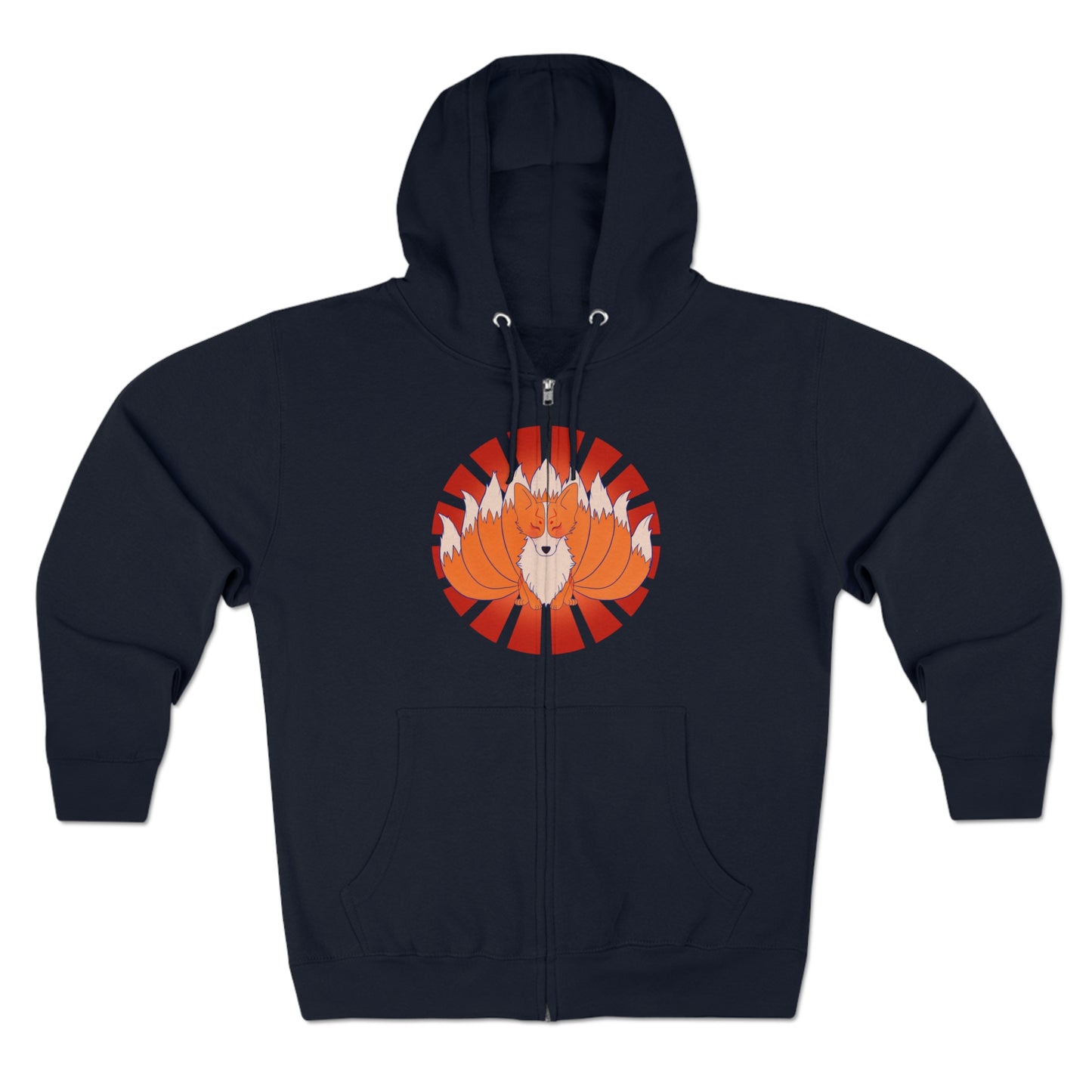 Full Zip Hoodie - Unisex - Nine-tailed Corgi