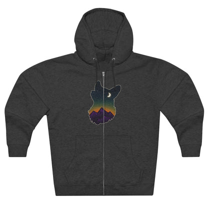 Full Zip Hoodie - Unisex - Constellation Corgi