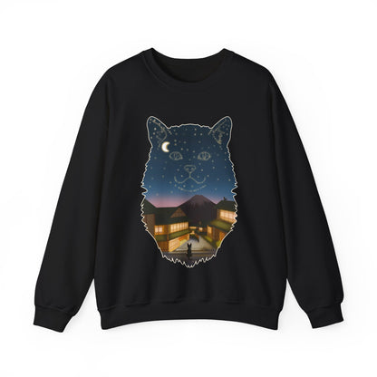 Chandail à col rond - Unisexe - Constellation chat