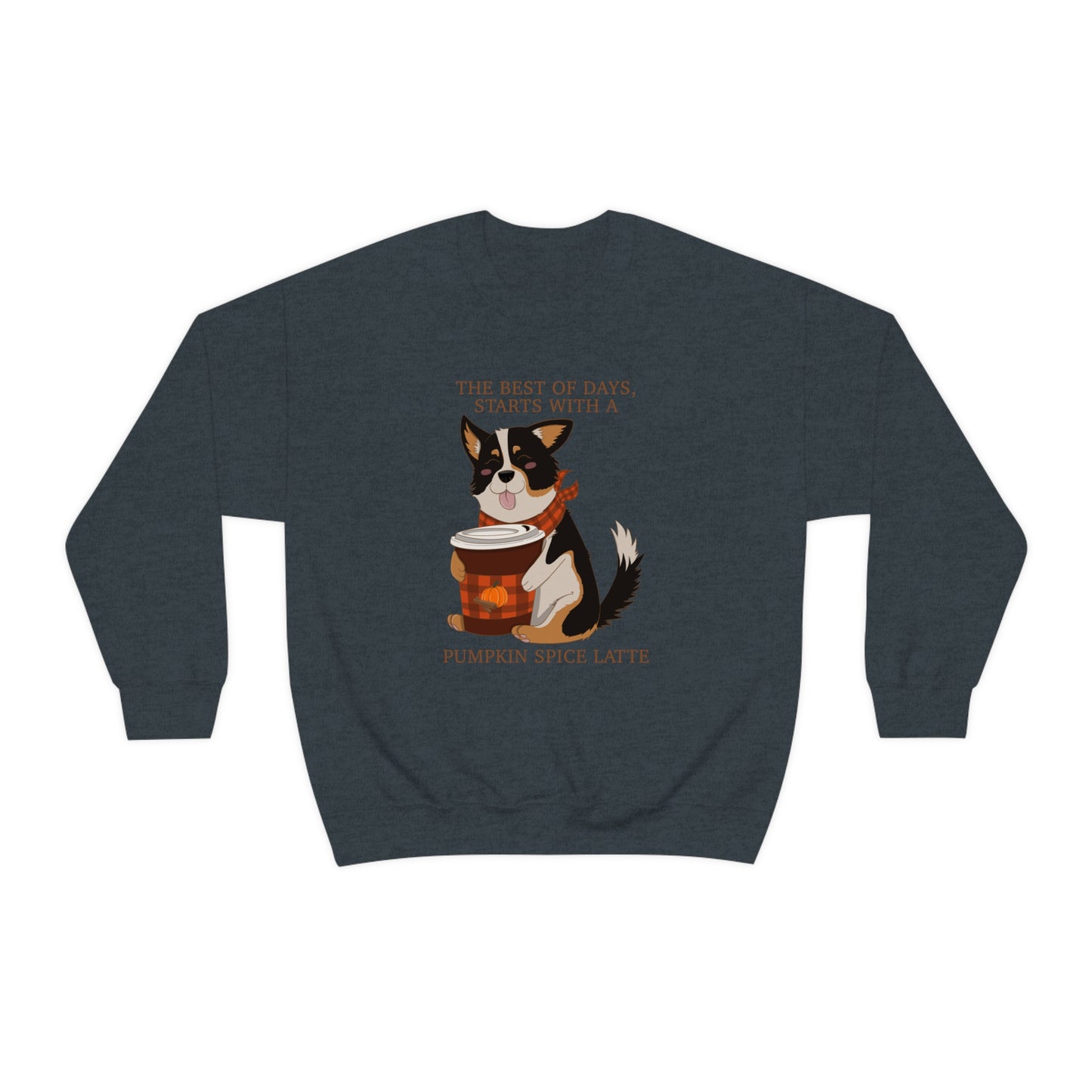 Chandail à col rond - Unisexe - Pumpkin spice corgi