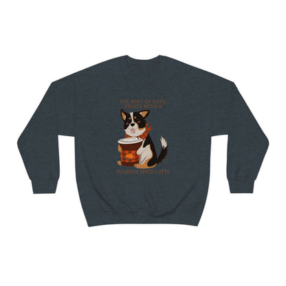 Chandail à col rond - Unisexe - Pumpkin spice corgi