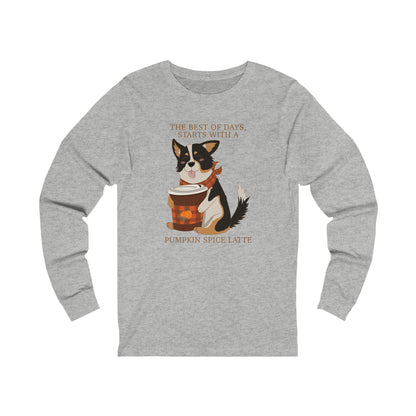 Long-sleeved shirt - Unisex - Pumpkin spice corgi