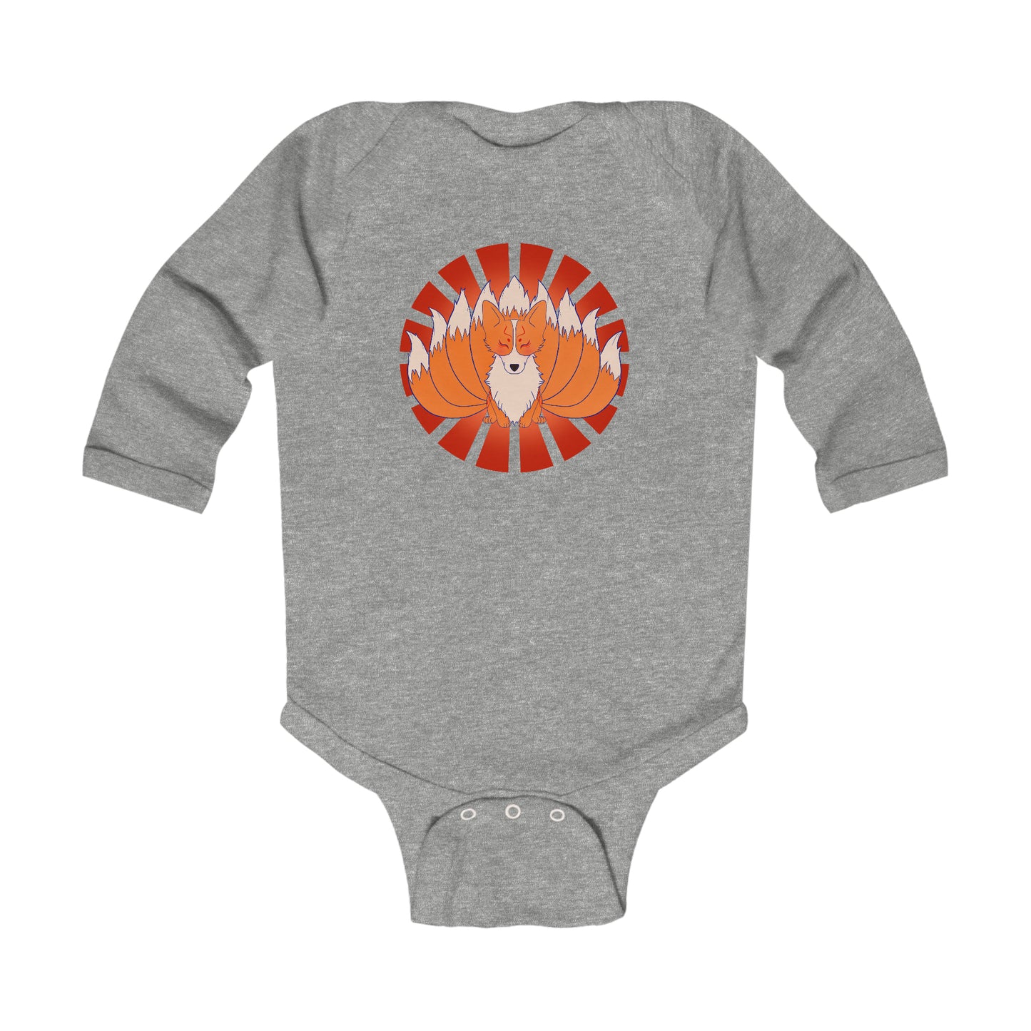 Long Sleeve Onesie - Nine-Tailed Corgi