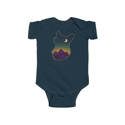 Short-sleeved Onesie - Corgi Constellation