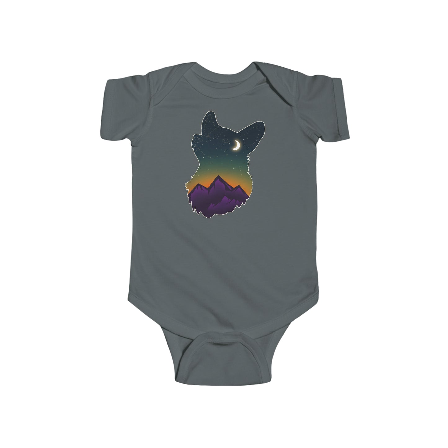 Short-sleeved Onesie - Corgi Constellation