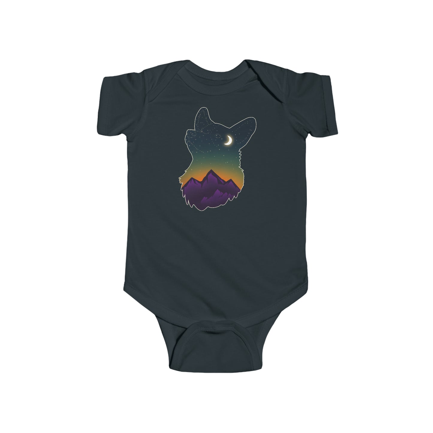 Short-sleeved Onesie - Corgi Constellation