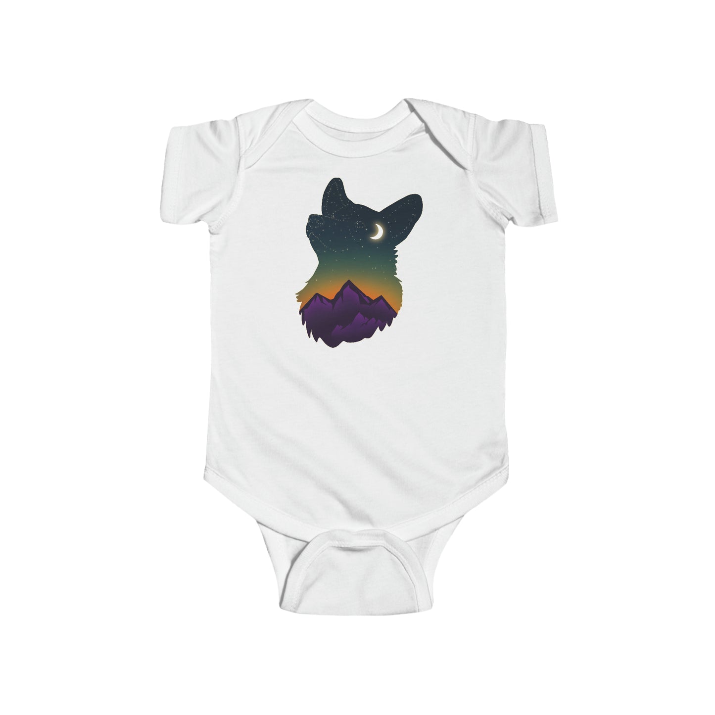 Short-sleeved Onesie - Corgi Constellation