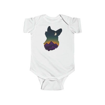 Short-sleeved Onesie - Corgi Constellation