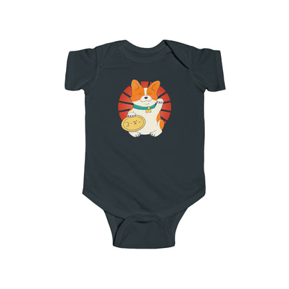 Short-sleeved onesie - Maneki corgi