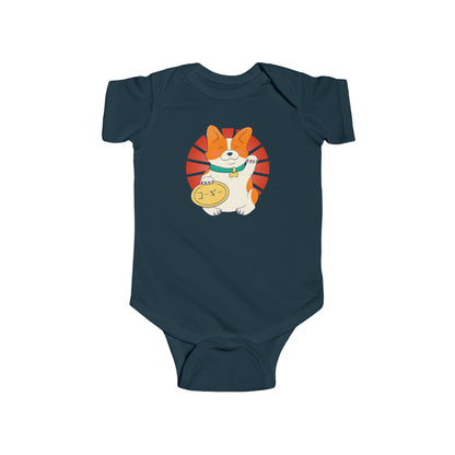 Short-sleeved onesie - Maneki corgi