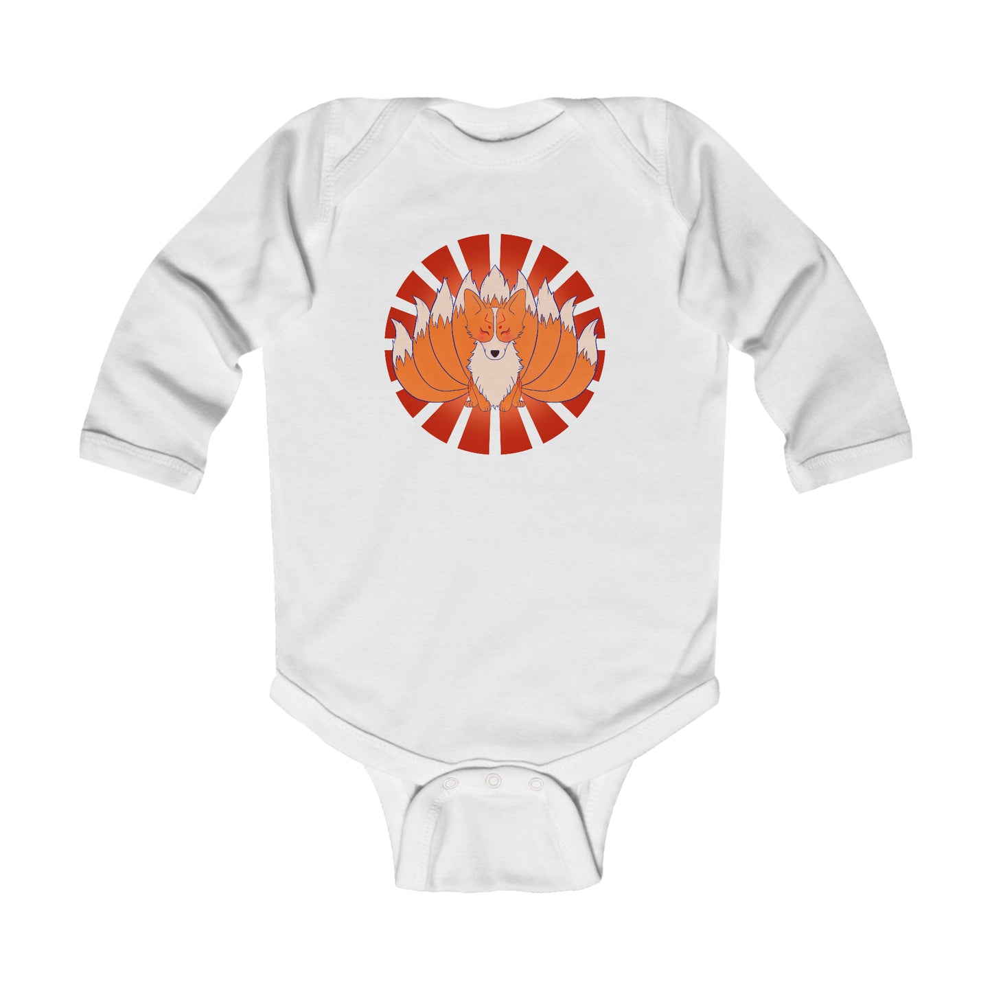 Long Sleeve Onesie - Nine-Tailed Corgi
