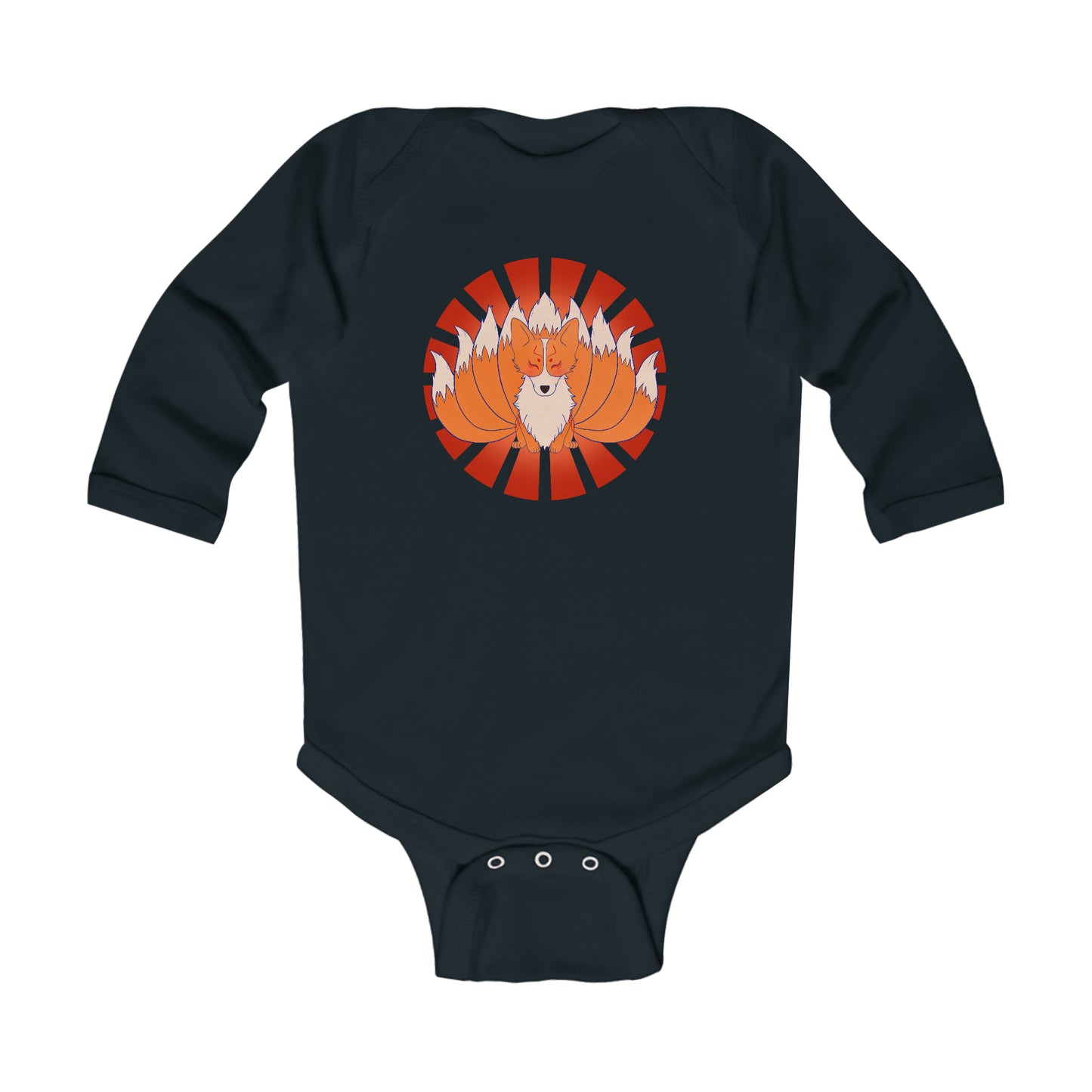 Long Sleeve Onesie - Nine-Tailed Corgi