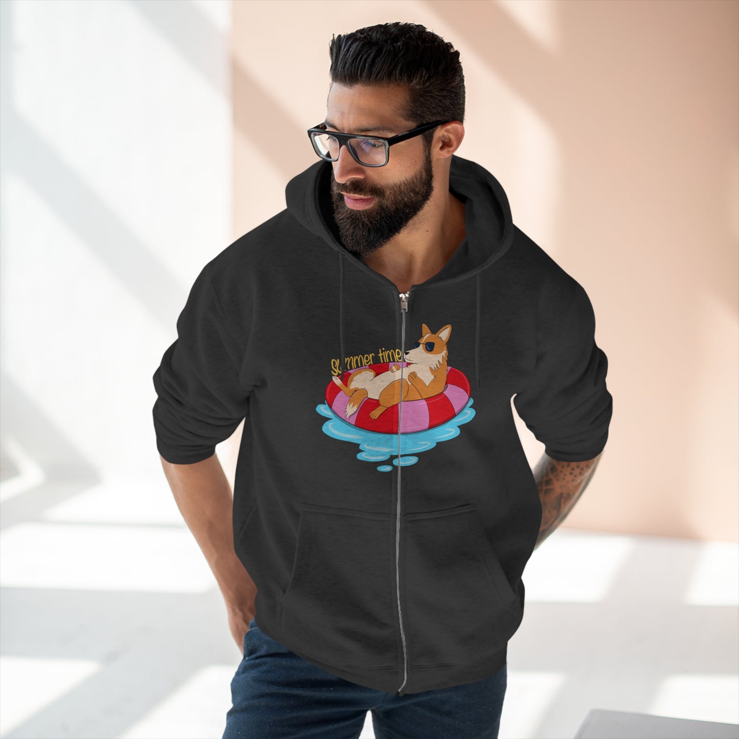 Full Zip Hoodie - Unisex - Summer time