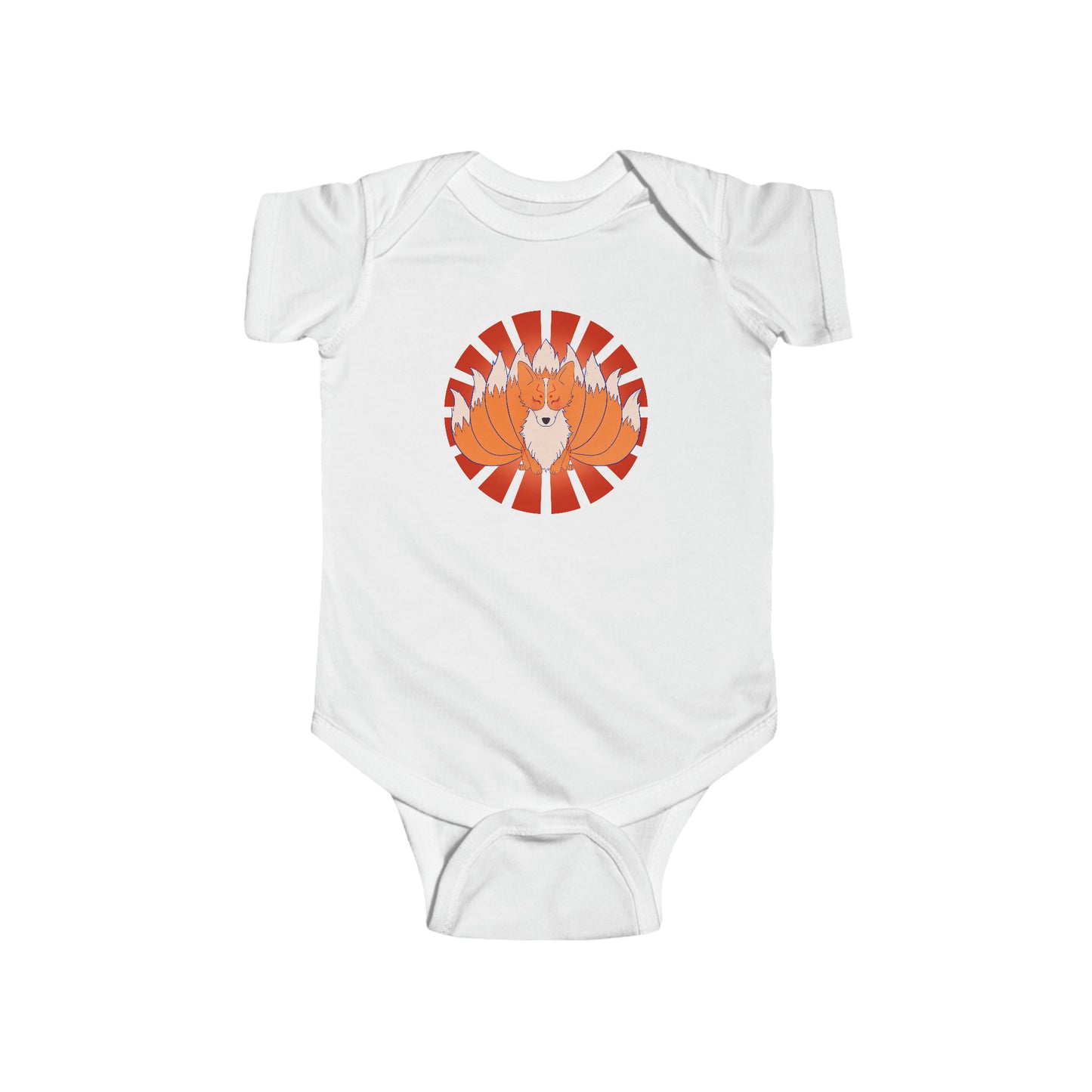 Short Sleeve Onesie - Nine-Tailed Corgi